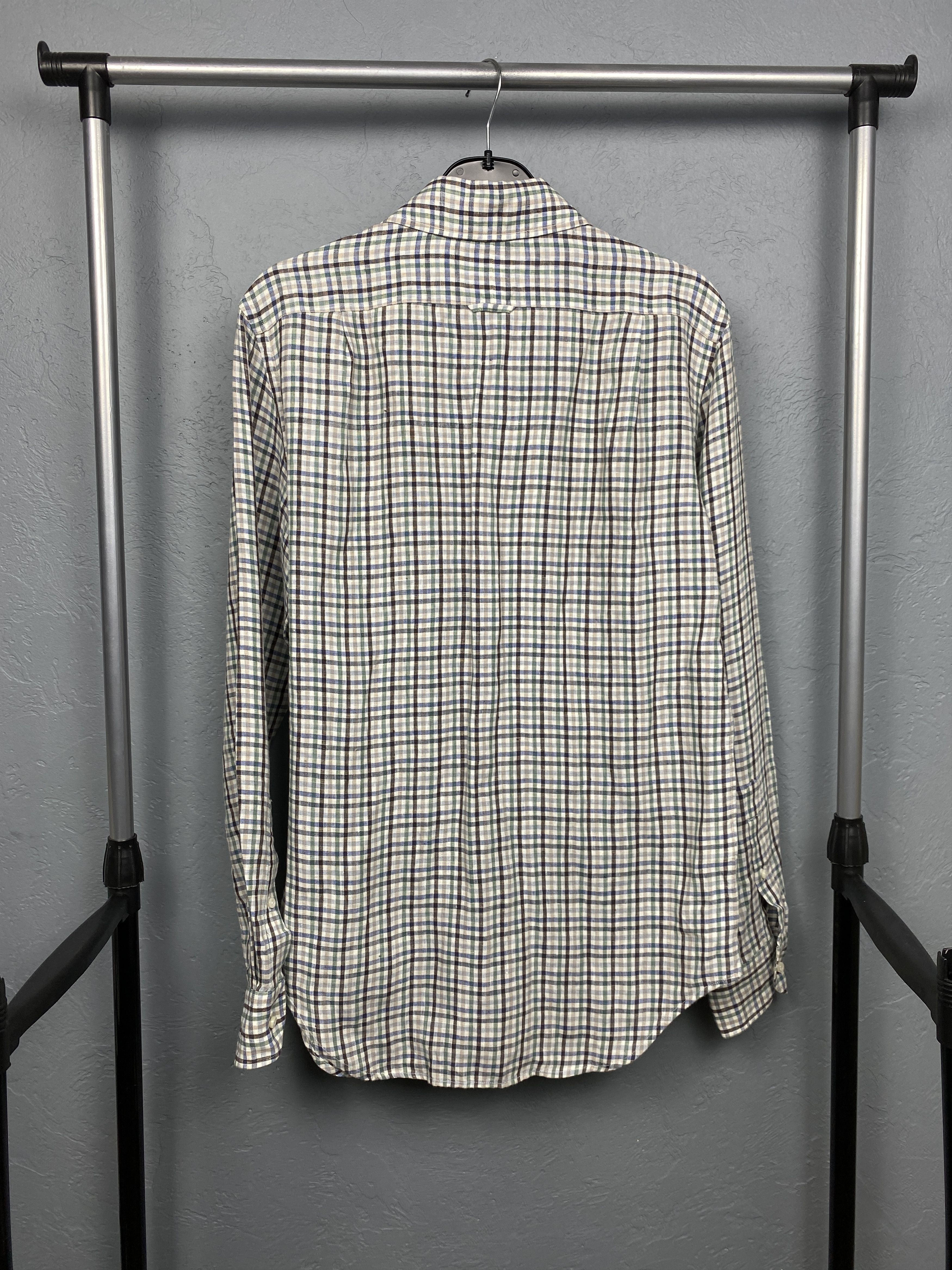 Boggi Boggi Milano Mens Long Sleeve LINEN Shirt Size US M / EU 48-50 / 2 - 7 Thumbnail