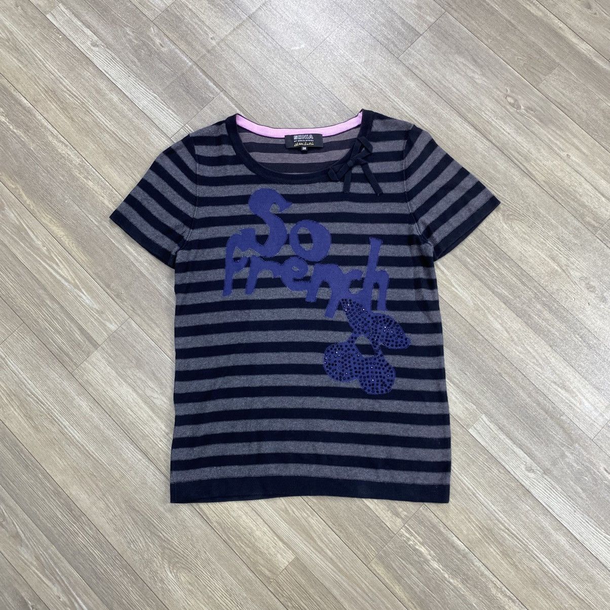 Sonia Rykiel 2000s Sonia Rykiel So French Stripe Ifsixwasnine Goa Lgb Tee Size US S / EU 44-46 / 1 - 1 Thumbnail