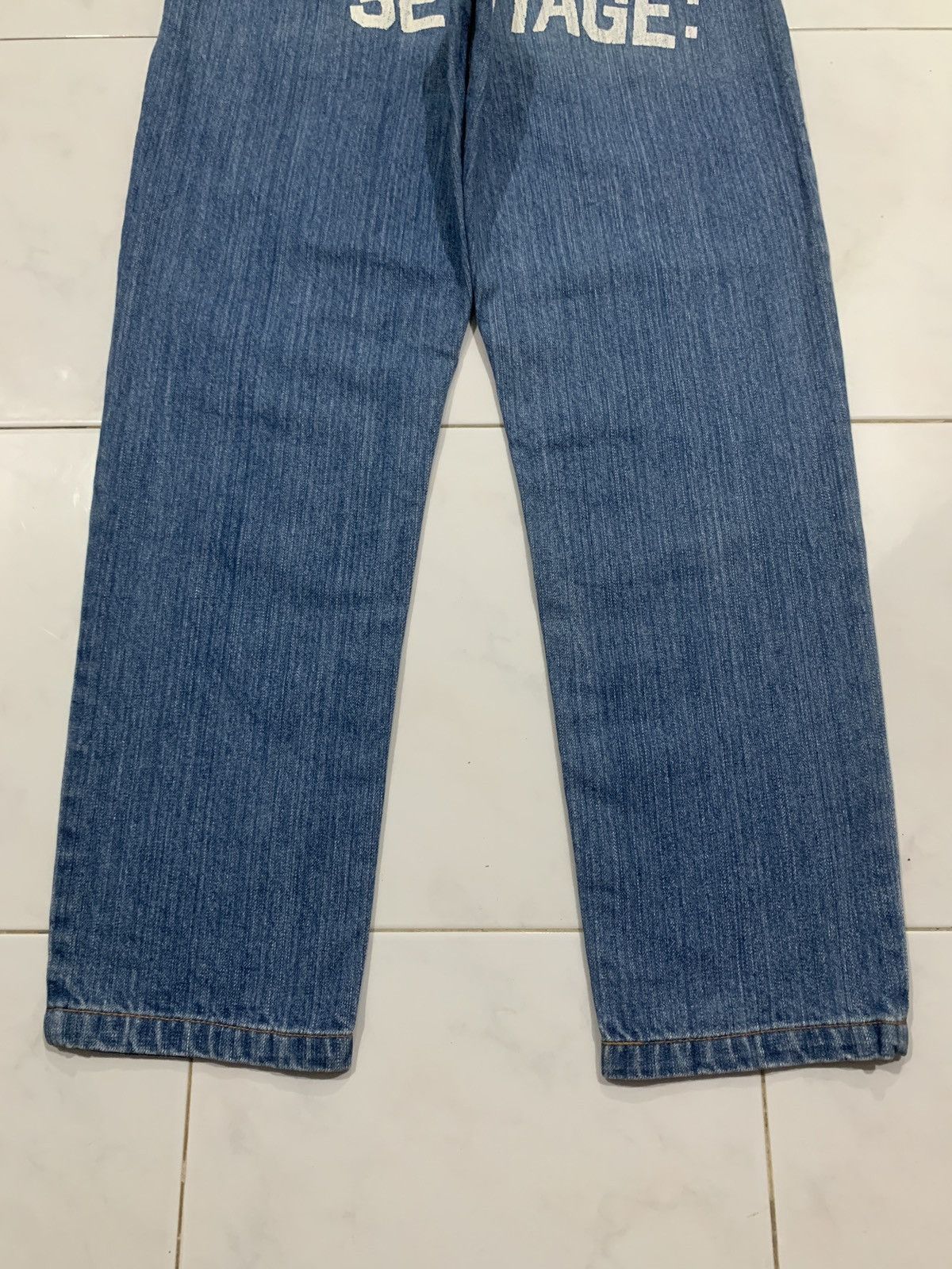 Japanese Brand Bluemoonblue 32 Vintage Printed Jeans Size US 28 / EU 44 - 8 Thumbnail