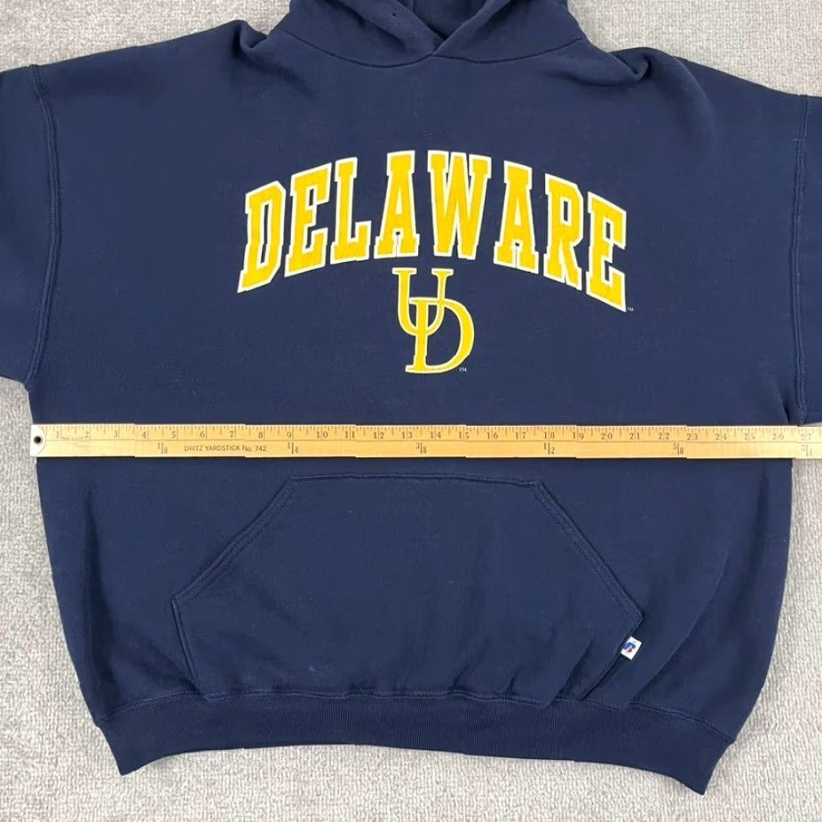 Russell Athletic VINTAGE University of Delaware UD Hoodie Mens XL/2XL Blue Russell Sweatshirt 90s Hoodie Mens XL/2XL Blue Russell Athletic University 90s Size US XL / EU 56 / 4 - 5 Thumbnail
