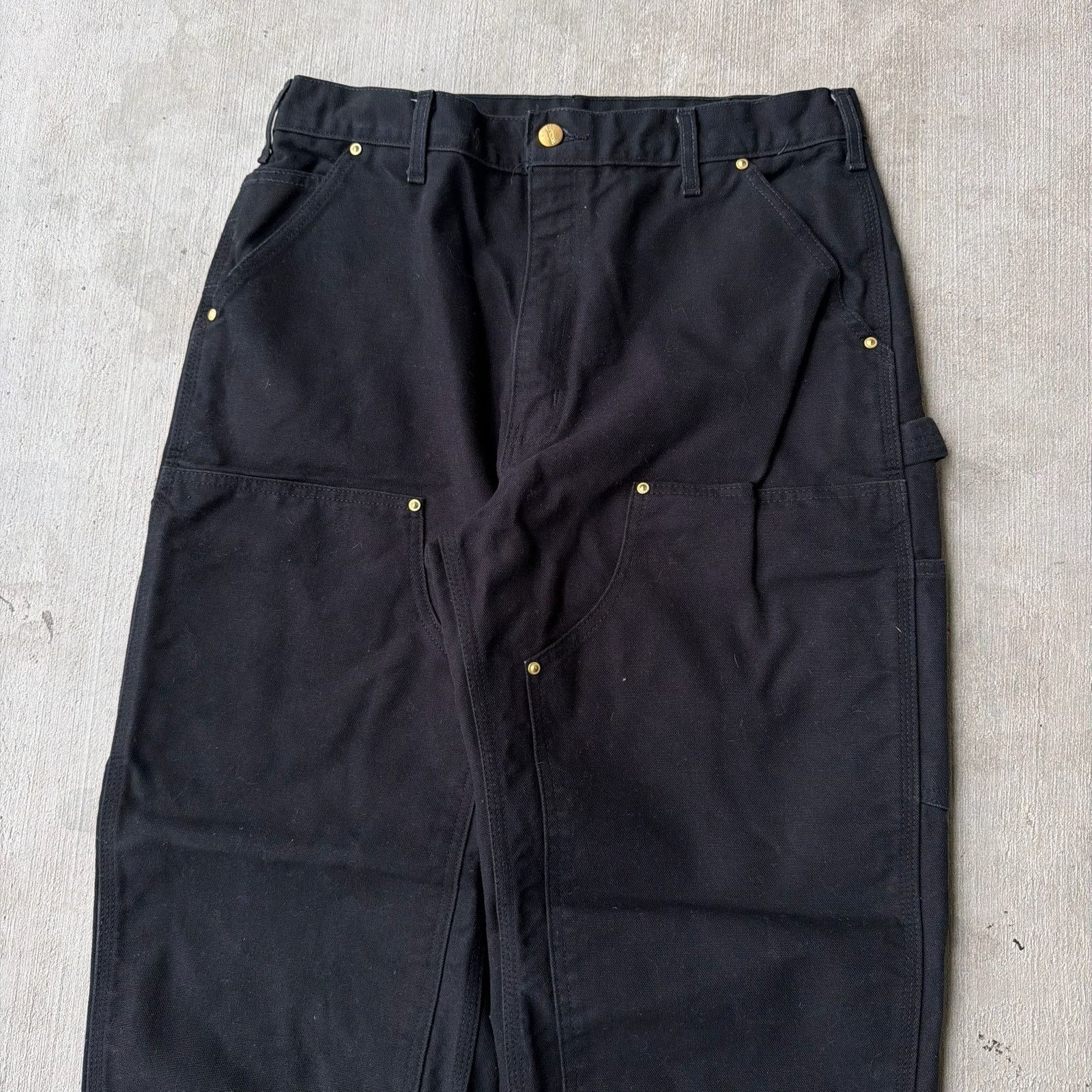 Carhartt × Vintage Carhartt black double knee work wear carpenter pants Size US 32 / EU 48 - 2 Thumbnail
