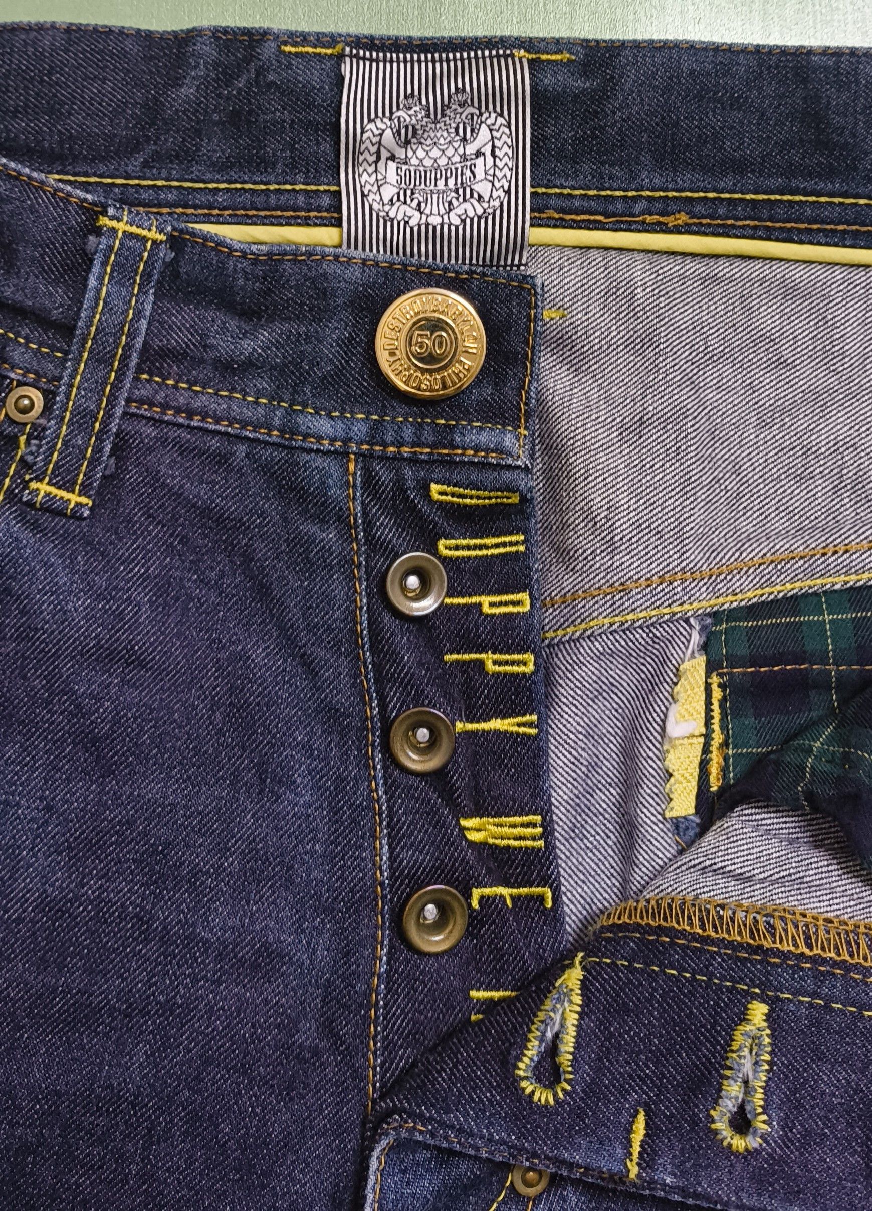 Japanese Brand 50 Destroy Babylon 50 Duppies Jeans Size US 34 / EU 50 - 5 Thumbnail