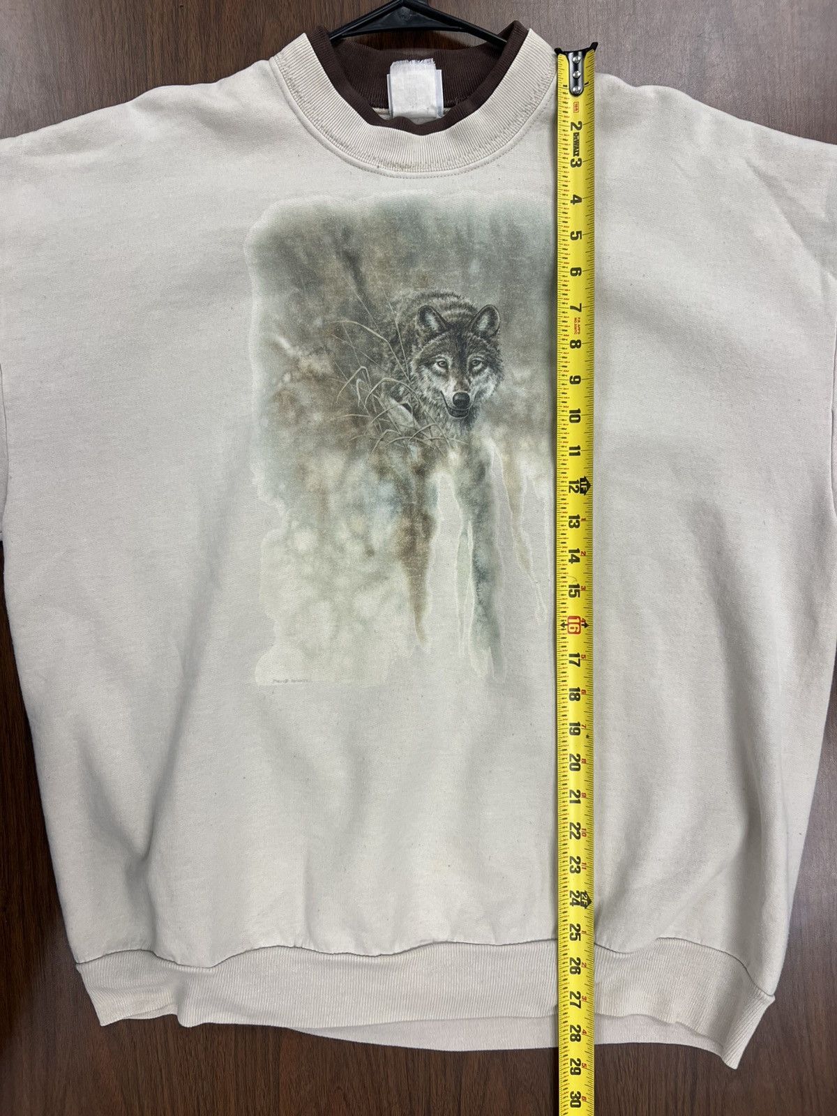 Jerzees × Vintage VINTAGE Wolf Sweatshirt Grey Wolves Howl Nature Crew Neck Size US L / EU 52-54 / 3 - 8 Thumbnail
