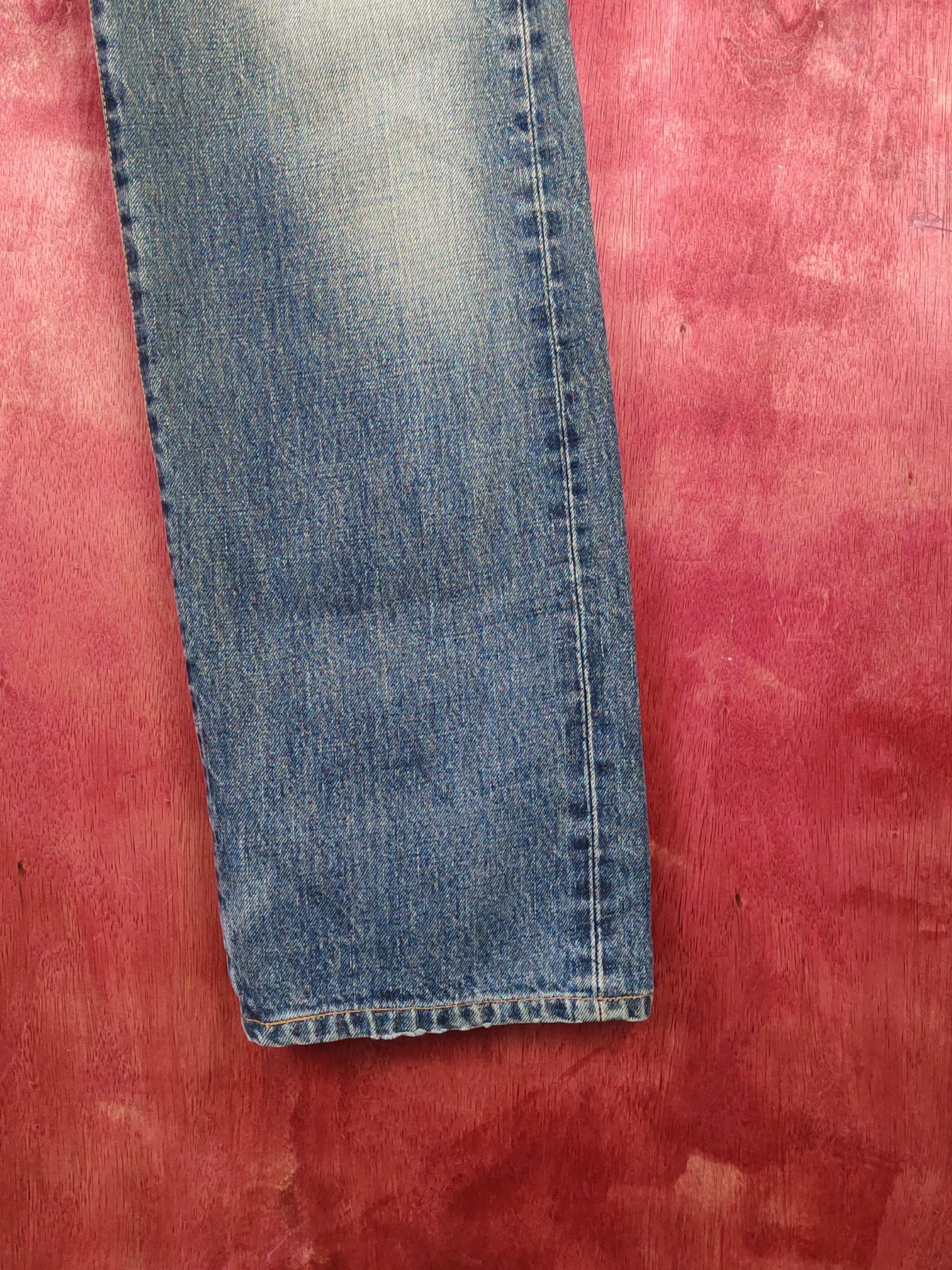 Edwin Edwin Dark Blue Faded distressed ripped jeans Denim #S1607 Size US 31 - 6 Thumbnail