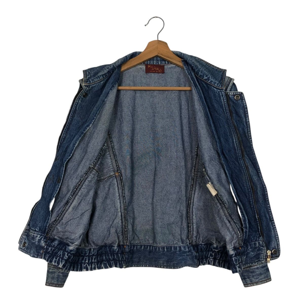 Japanese Brand 🔥VINTAGE BOMBER DENIM JACKET CELL TOKYO JAPAN ISSEY MIYAKE Size US S / EU 44-46 / 1 - 15 Thumbnail