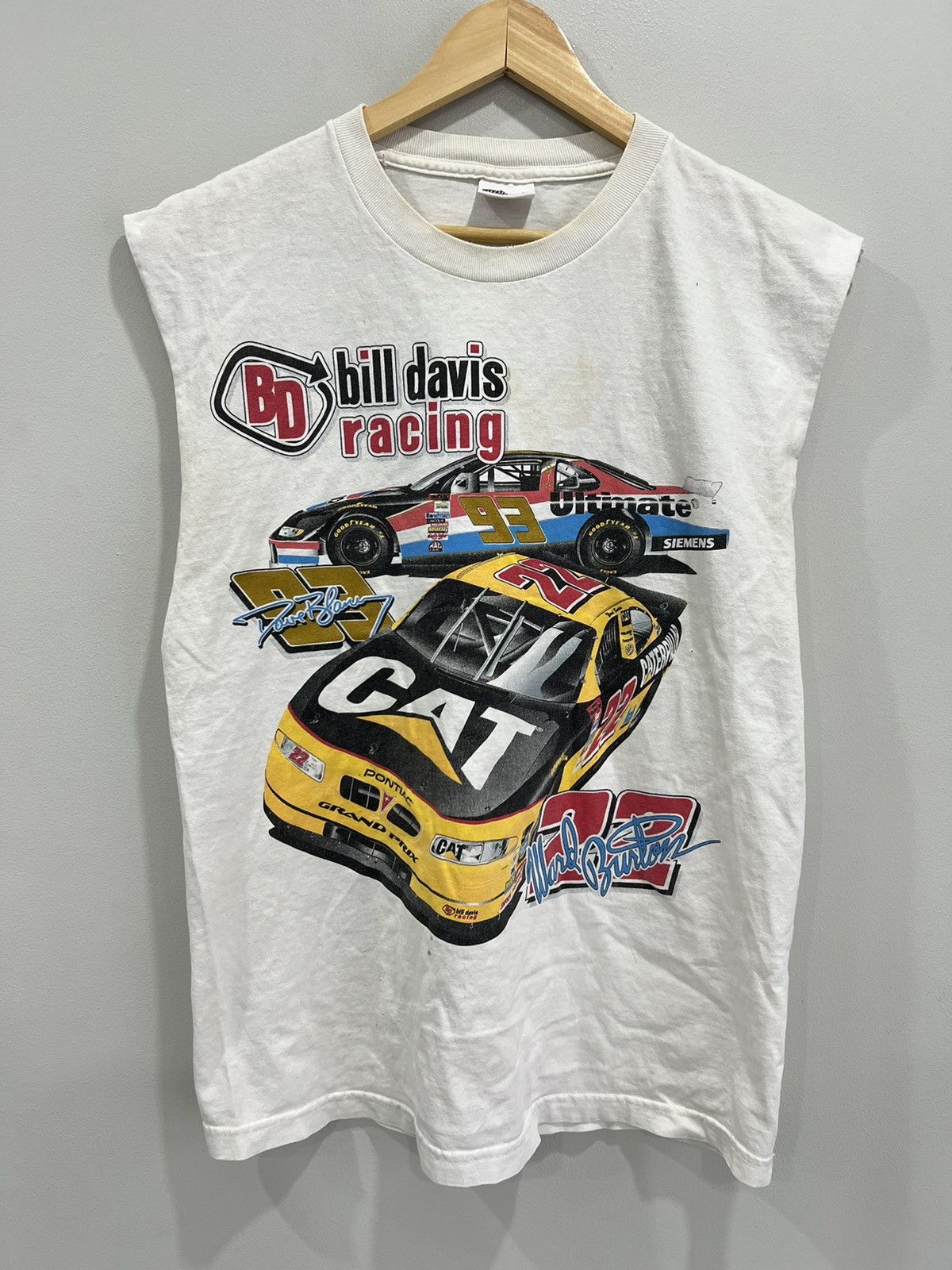 Vintage Vintage Sleeveless Racing Tee Shirt bill davis cat Size US XL / EU 56 / 4 - 1 Thumbnail