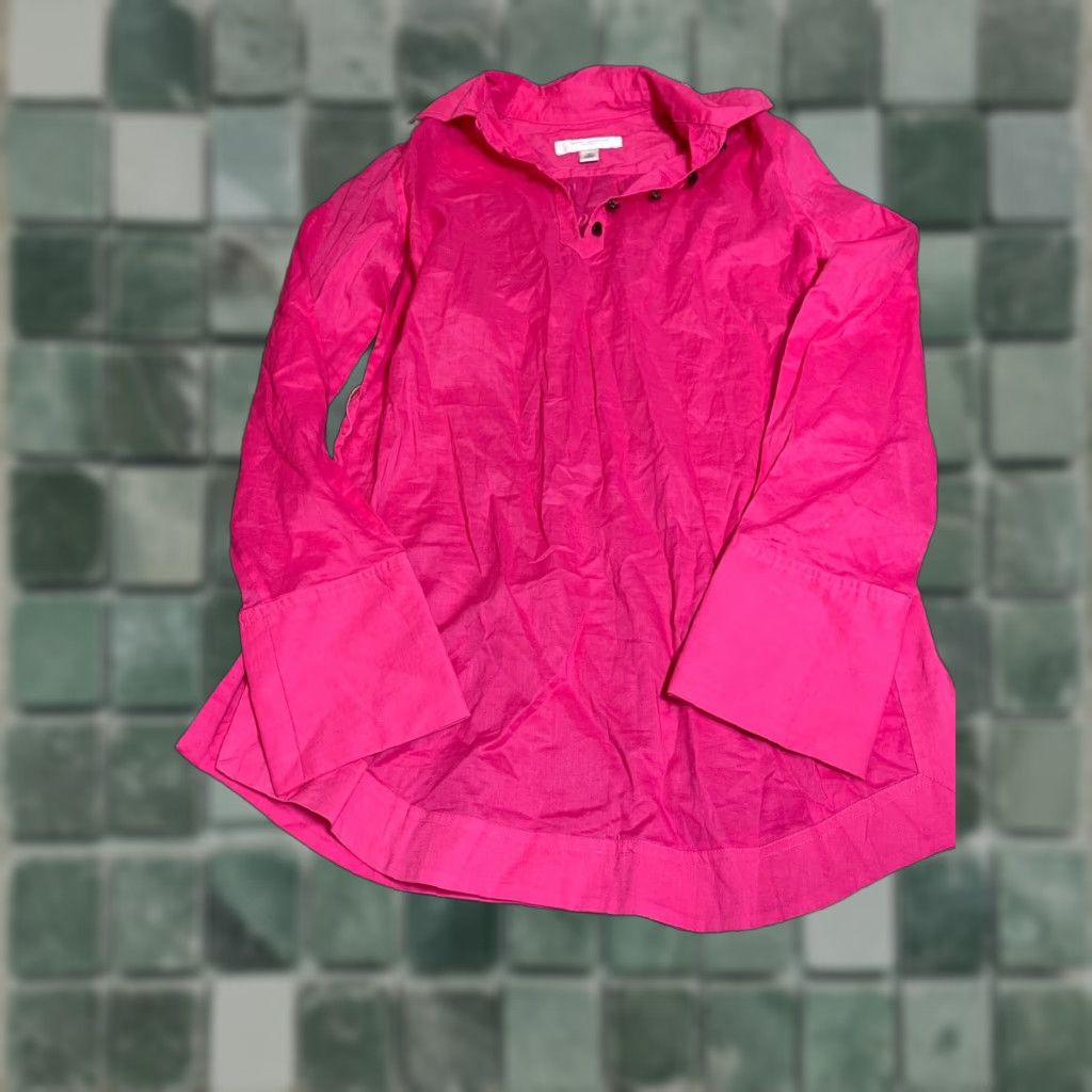 Isaac Mizrahi ISAAC MIZRAHI Shirt Dress Womens XS Pink Long Sleeve Modern Mini Shirt Dress Womens XS Pink Long Sleeve Dress Size XS / US 0-2 / IT 36-38 - 1 Thumbnail