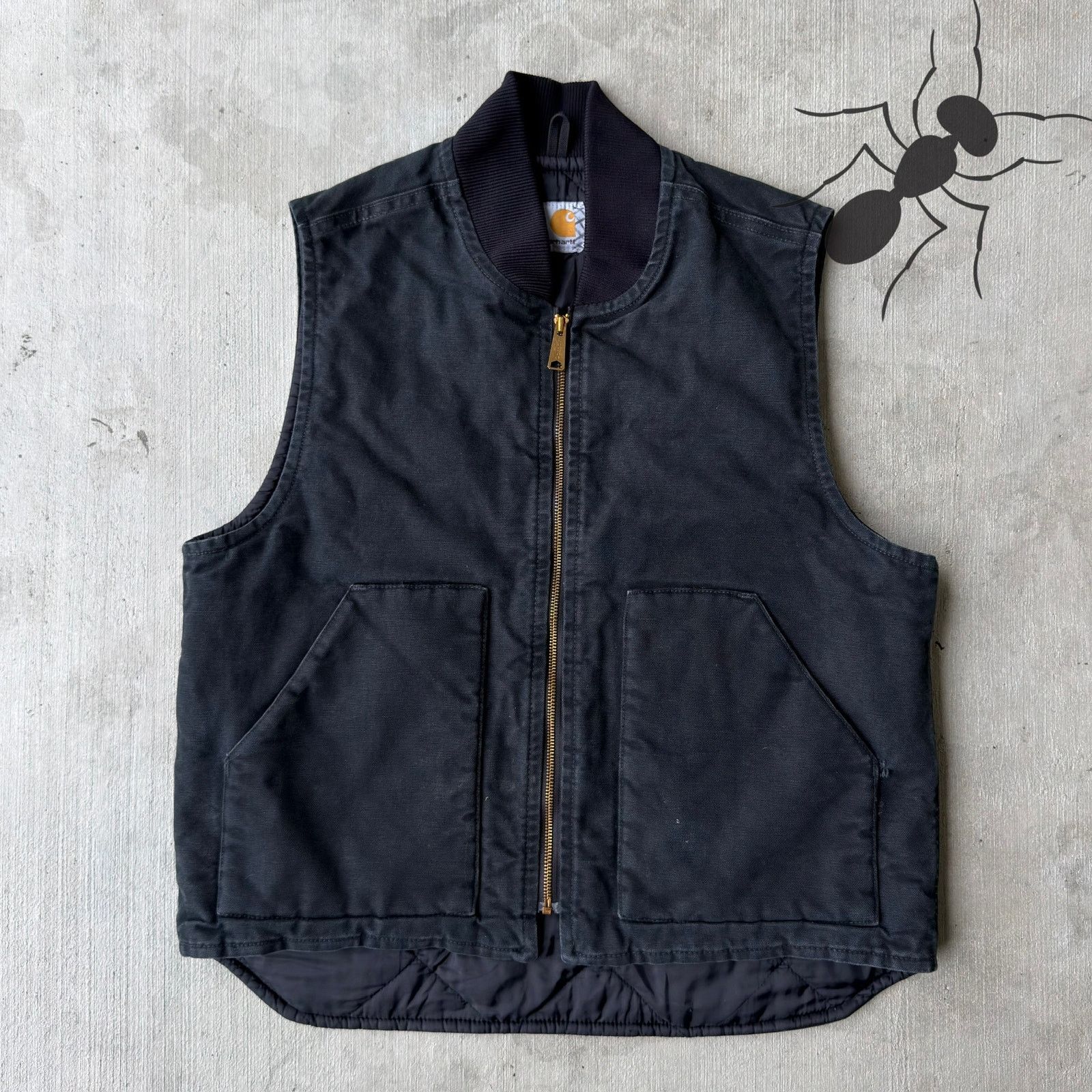Carhartt × Vintage Carhartt black faded work wear vest Size US M / EU 48-50 / 2 - 1 Thumbnail