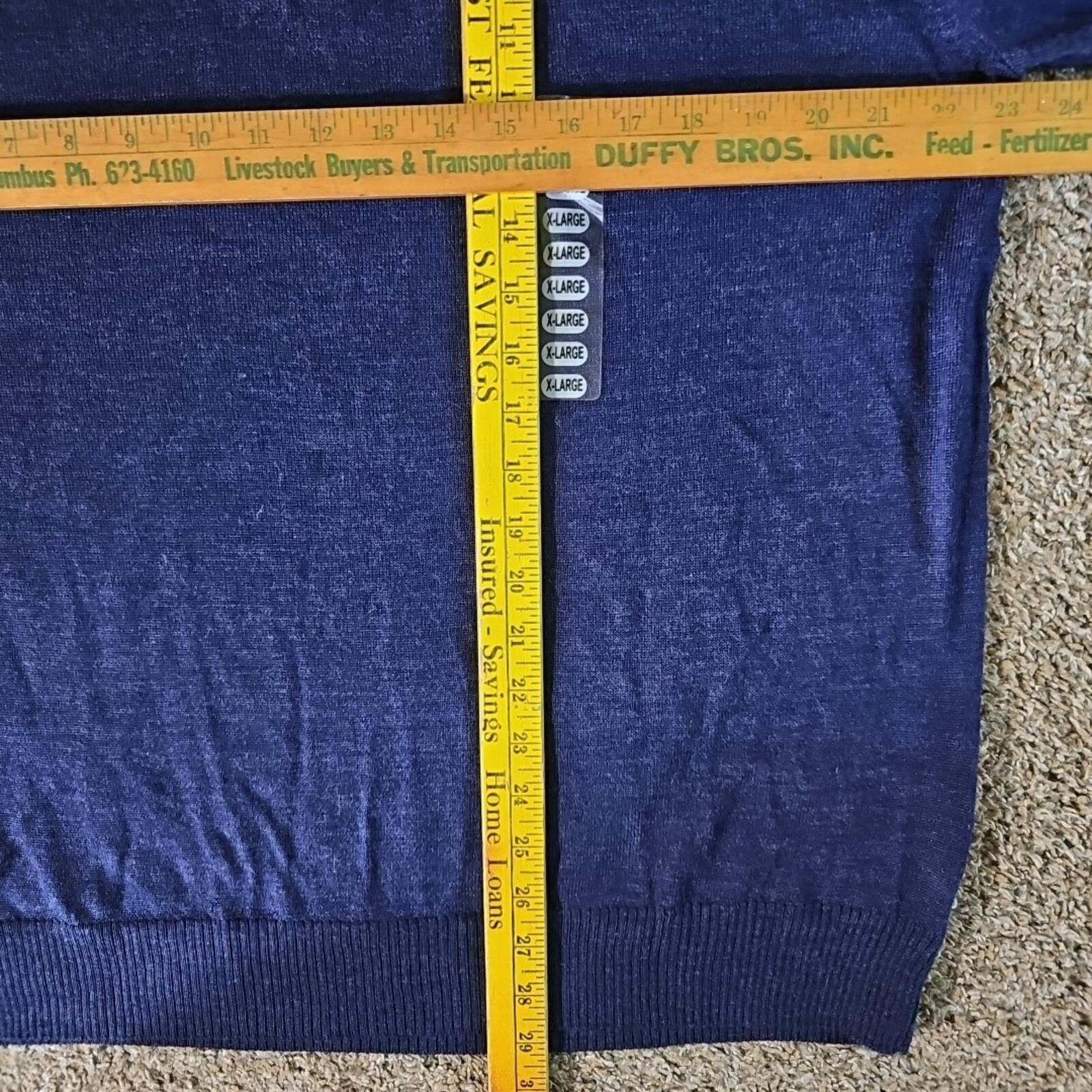 Calvin Klein Calvin Klein XL 100% Merino Wool Vneck Sweater Size US XL / EU 56 / 4 - 5 Thumbnail