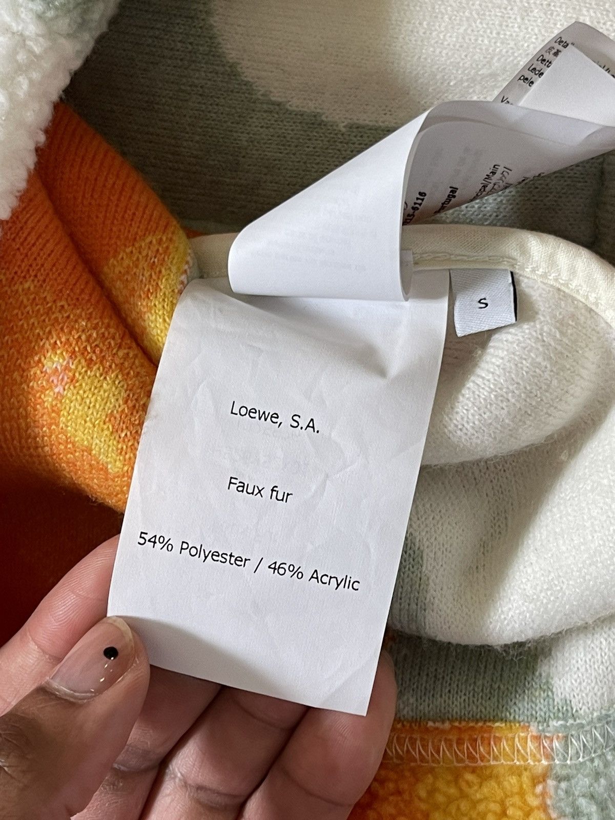 Loewe Loewe Silicone Melange Fleece Jacket Green/Orange Sz. S Size US S / EU 44-46 / 1 - 11 Thumbnail