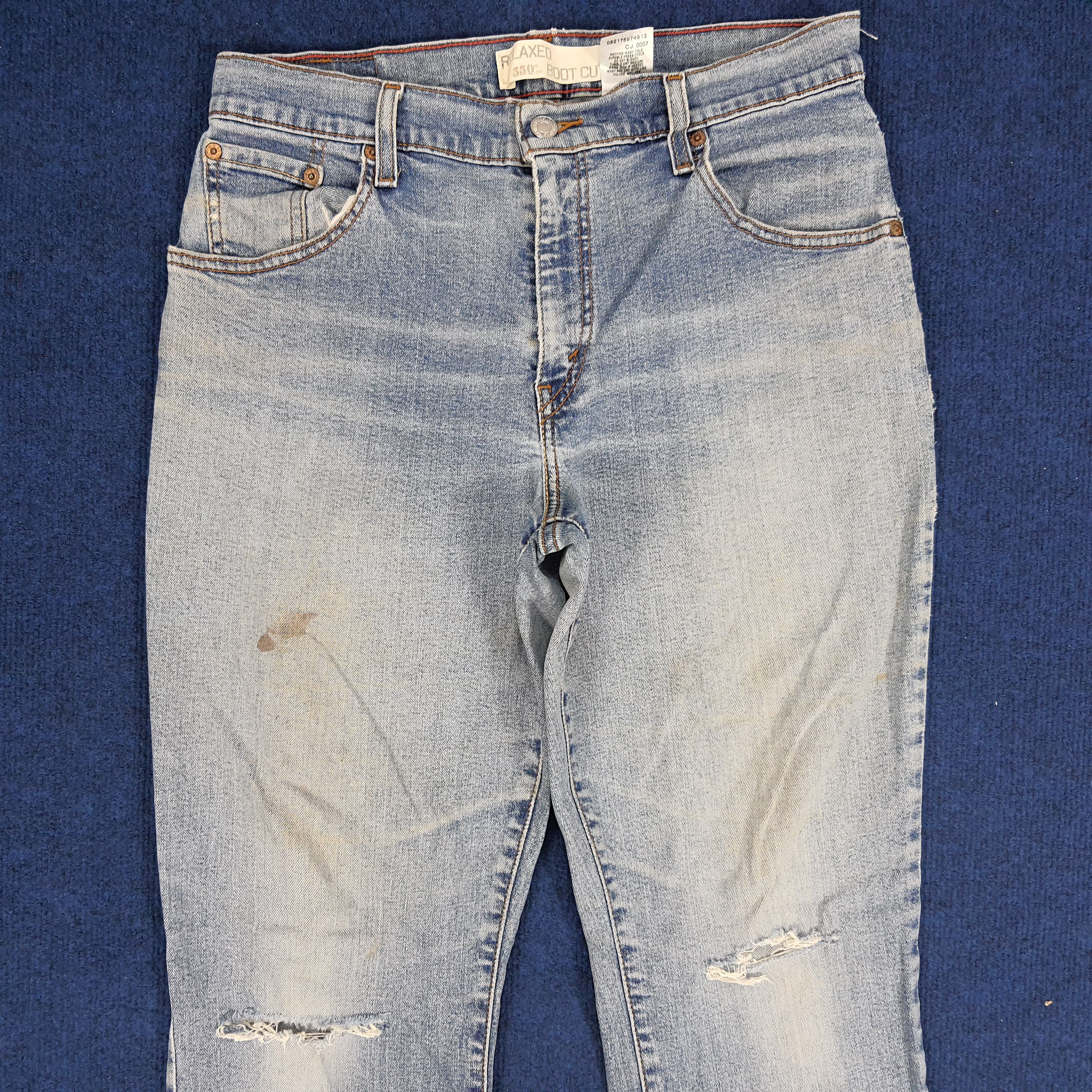 Levi's × Vintage Vintage Levi's 550 Relaxed Boot Cut Distressed Jeans Size US 30 / EU 46 - 5 Thumbnail