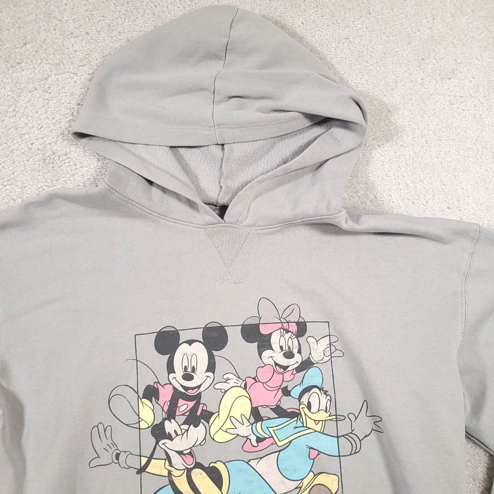 Disney Disney Mickey & Friends Hooded Fleece Sweatshirt Women’s Medium Gray Oversized Size M / US 6-8 / IT 42-44 - 3 Thumbnail