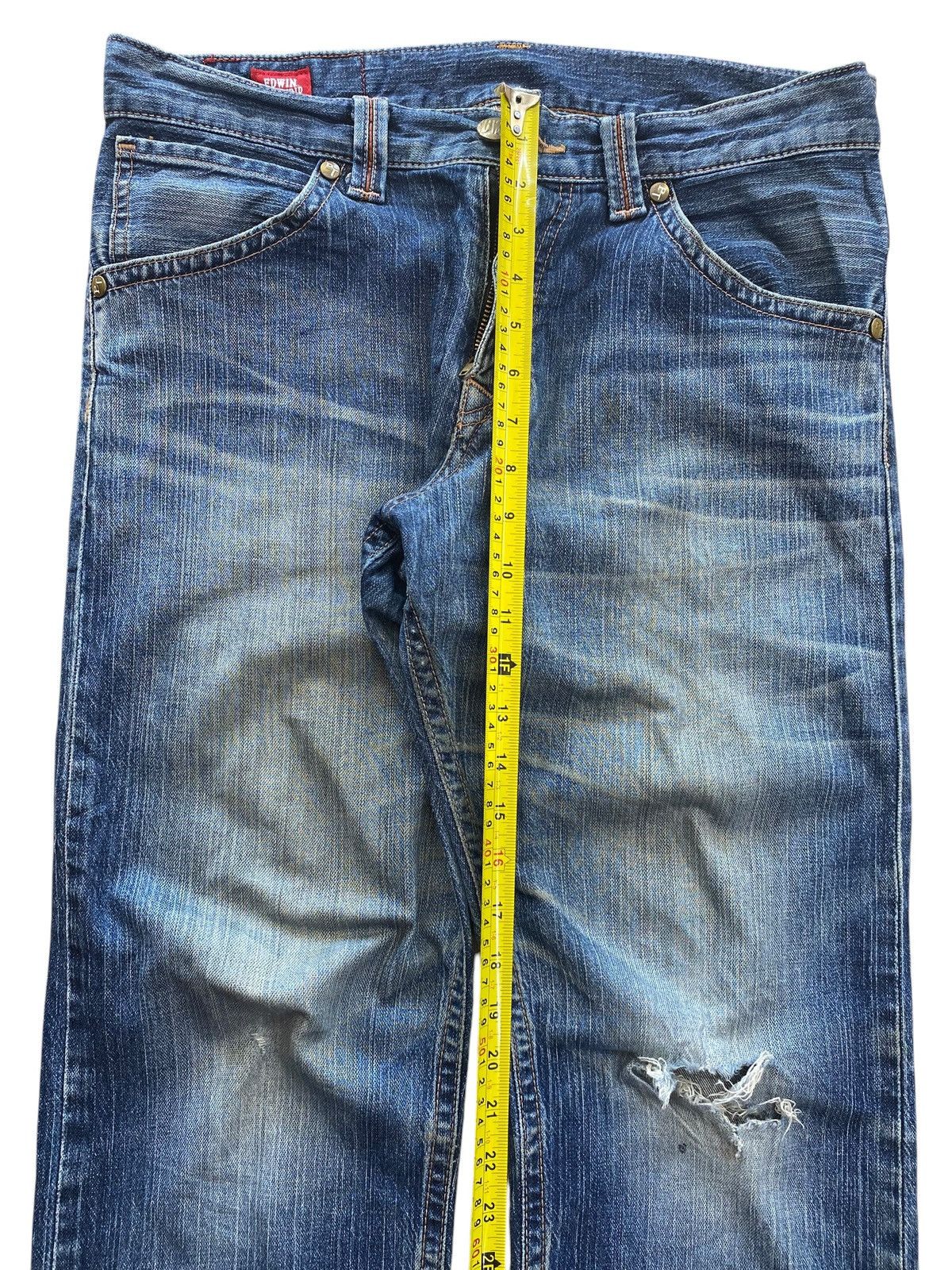 Edwin Edwin Blue Trip Whiskers Rippe Style Loose Jeans Size US 33 - 6 Thumbnail