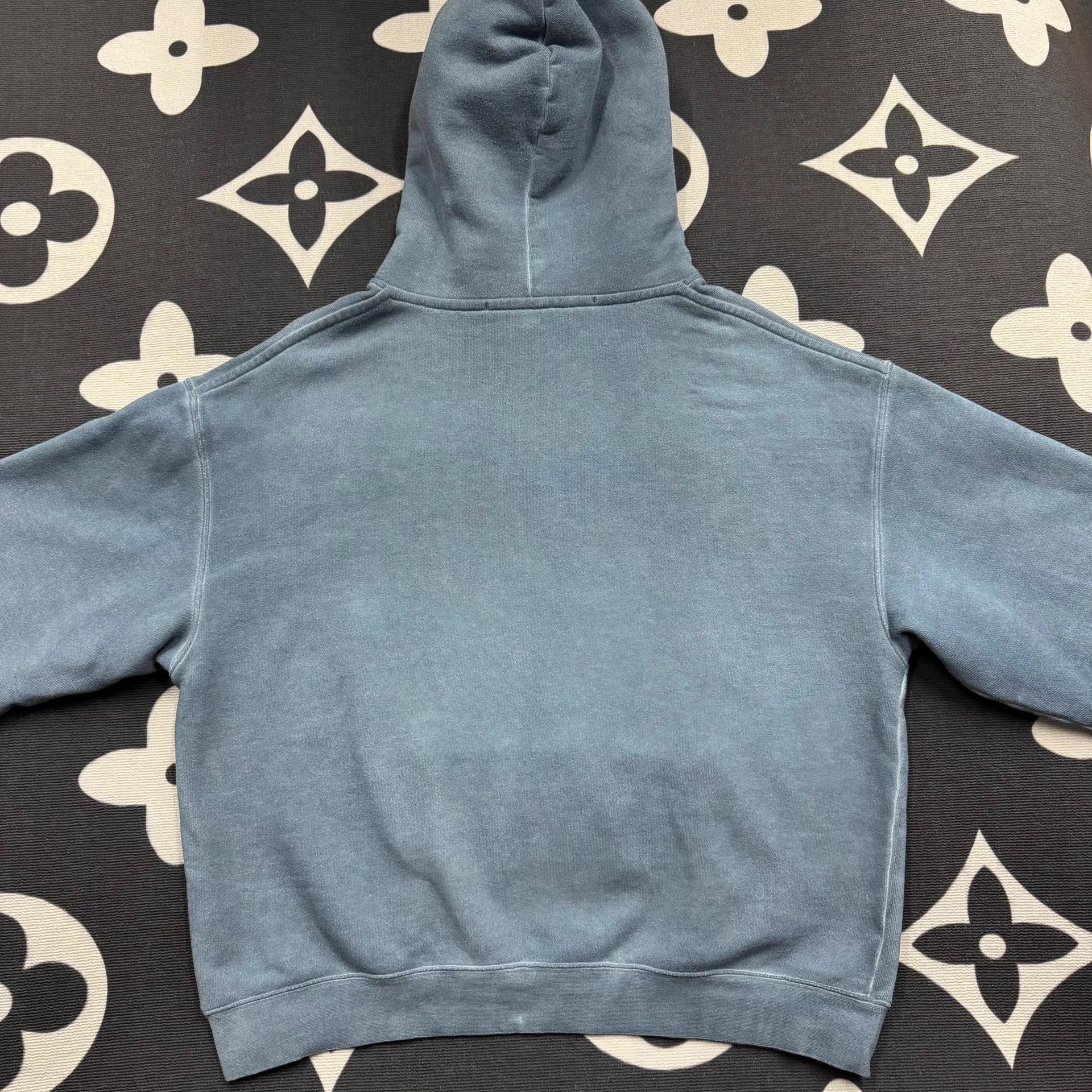 Alexander Wang Alexander Wang Haze Blue Acid Wash Distressed Hoodie Q10 Size US M / EU 48-50 / 2 - 3 Thumbnail