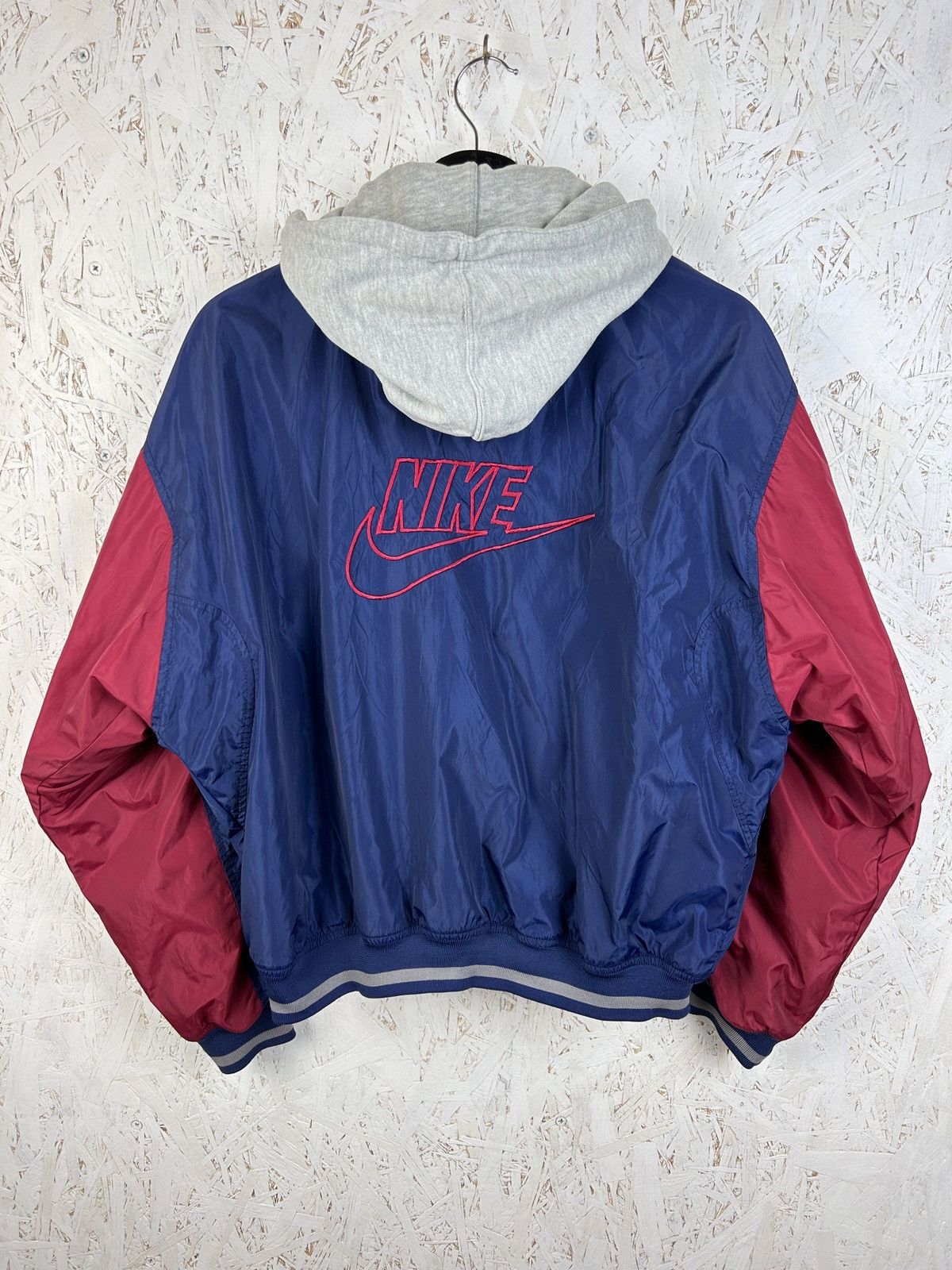 Nike 90s Vintage Nike Reversible Hooded Bomber Jacket Size US S / EU 44-46 / 1 - 5 Thumbnail
