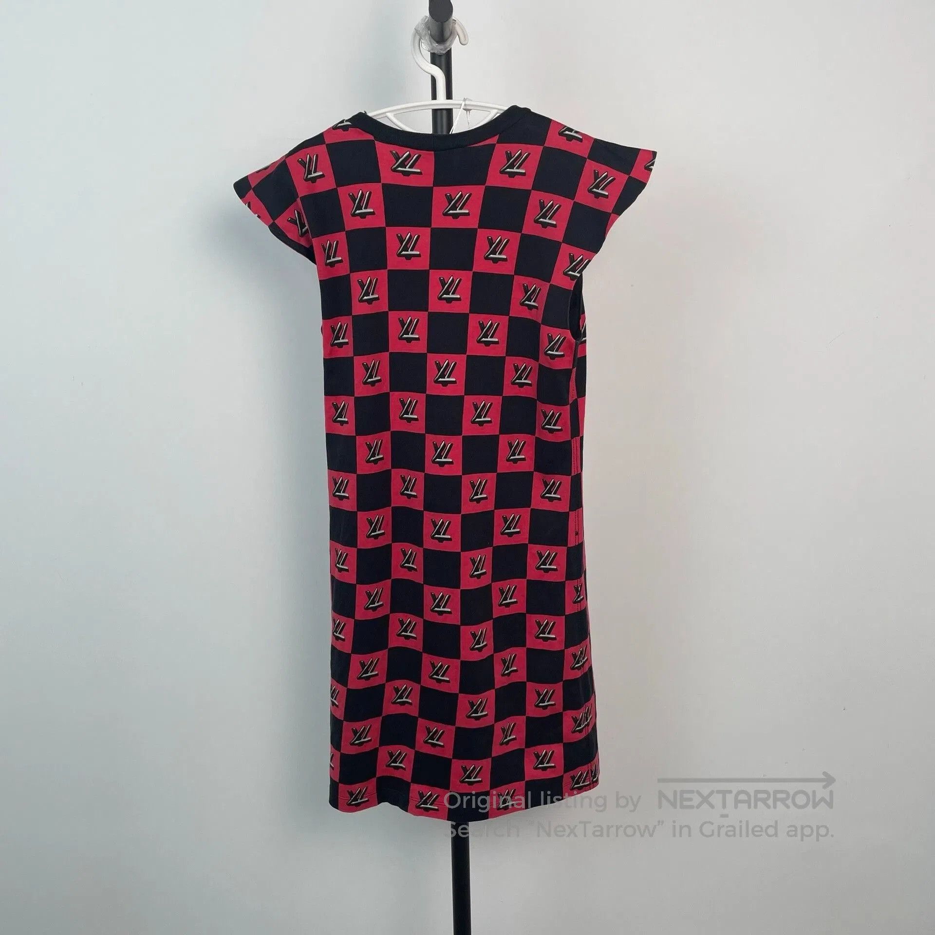 Louis Vuitton Louis Vuitton Black Red Check Short Sleeve Dress. Size M / US 6-8 / IT 42-44 - 2 Thumbnail