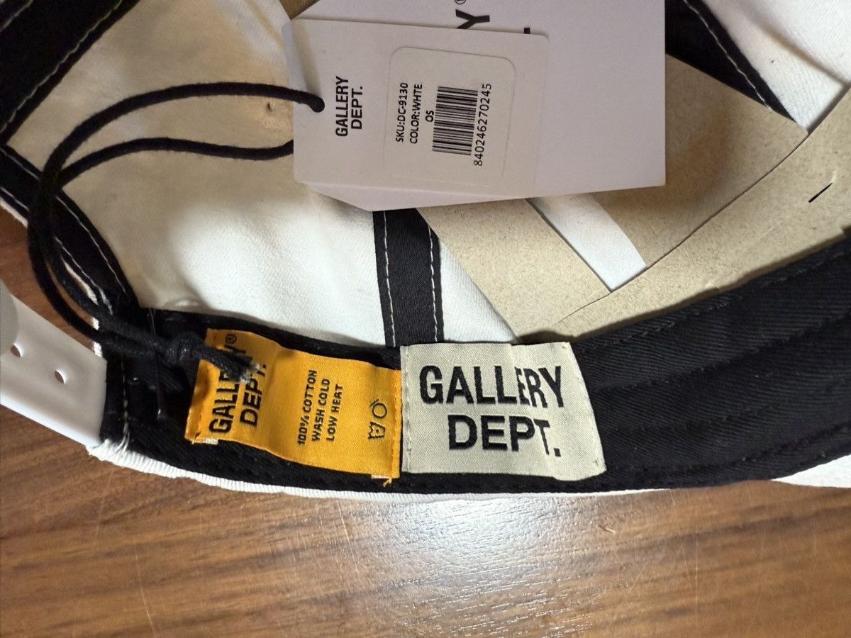 Gallery Dept. GALLERY DEPT. Logo Hat Cotton Cap Snapback White Embroidered Size ONE SIZE - 8 Thumbnail