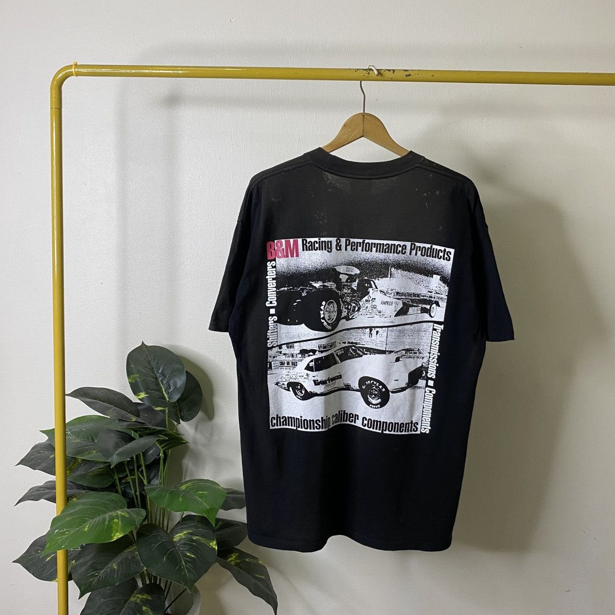 Vintage Vintage 1990s B&M Racing & Performance Factory Team T shirt Size US XL / EU 56 / 4 - 1 Thumbnail