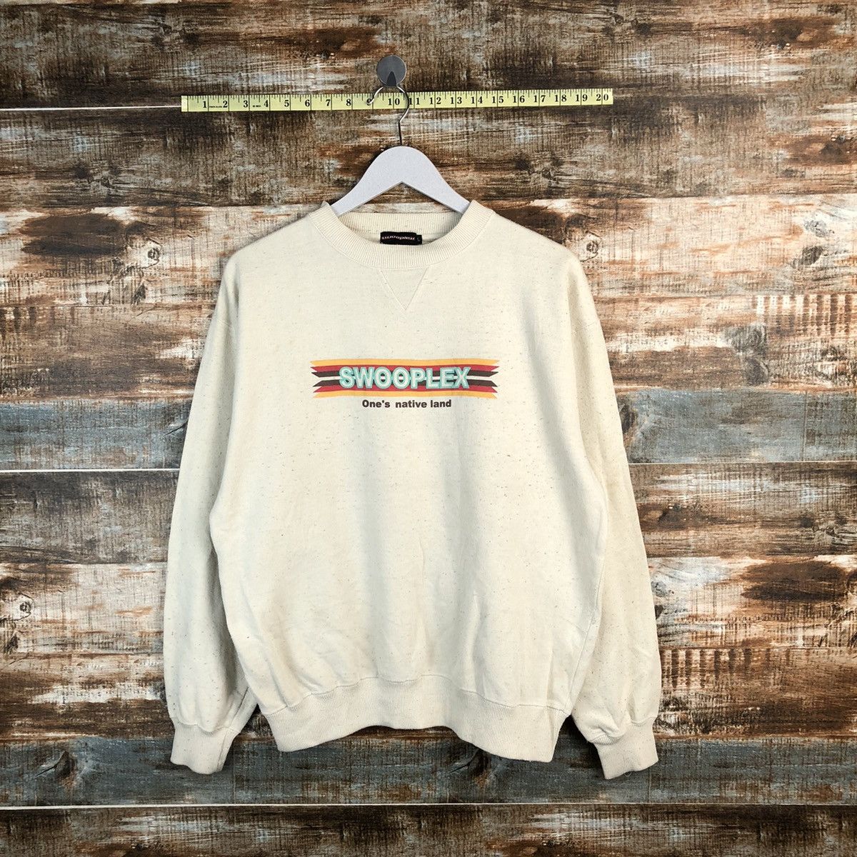 Japanese Brand × Vintage Swooplex vintage Brown Sweatshirt #A1276 Size US M / EU 48-50 / 2 - 1 Thumbnail