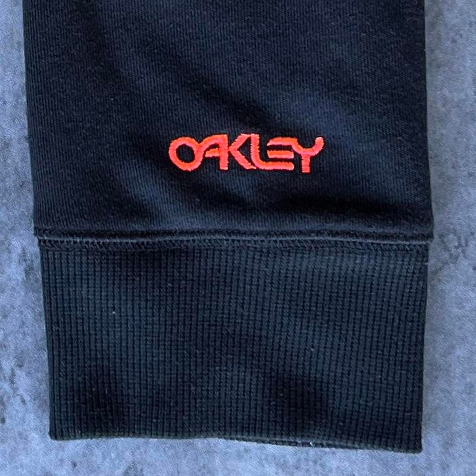 Oakley × Vintage Crazy Y2K Oakley Tonal Black Baggy Zip Up Grunge Hoodie Size US M / EU 48-50 / 2 - 4 Thumbnail
