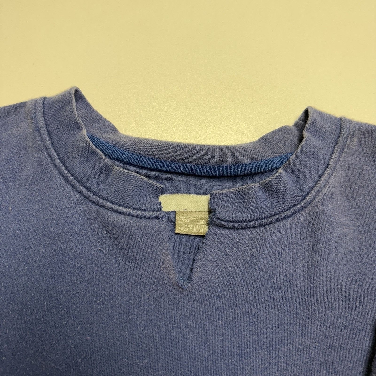 Nike Vintage Y2K Nike Sweatshirt Mens XXL 27x29.5 Blue Cut Neck Size US XXL / EU 58 / 5 - 4 Thumbnail