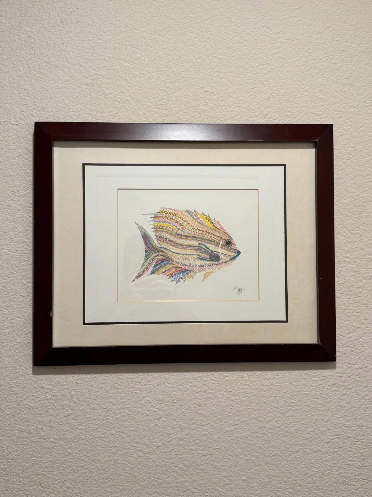 Other Scott Wright La Jolla Artist Framed Lionfish Watercolor Artw Size ONE SIZE - 2 Thumbnail