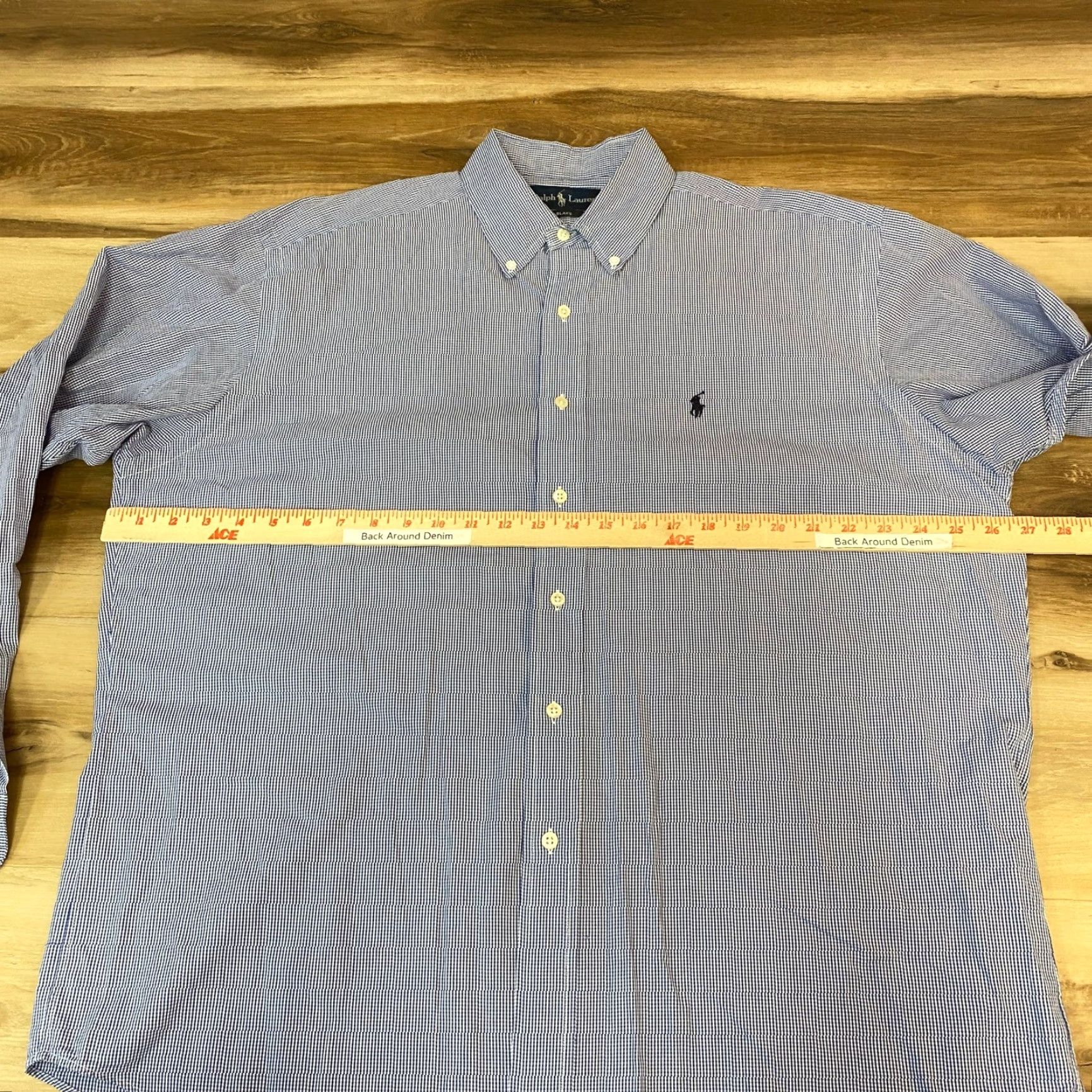 Polo Ralph Lauren VINTAGE Polo Ralph Lauren Blake Shirt Mens L Blue White Gingham Check Twill Shirt Size US L / EU 52-54 / 3 - 7 Thumbnail