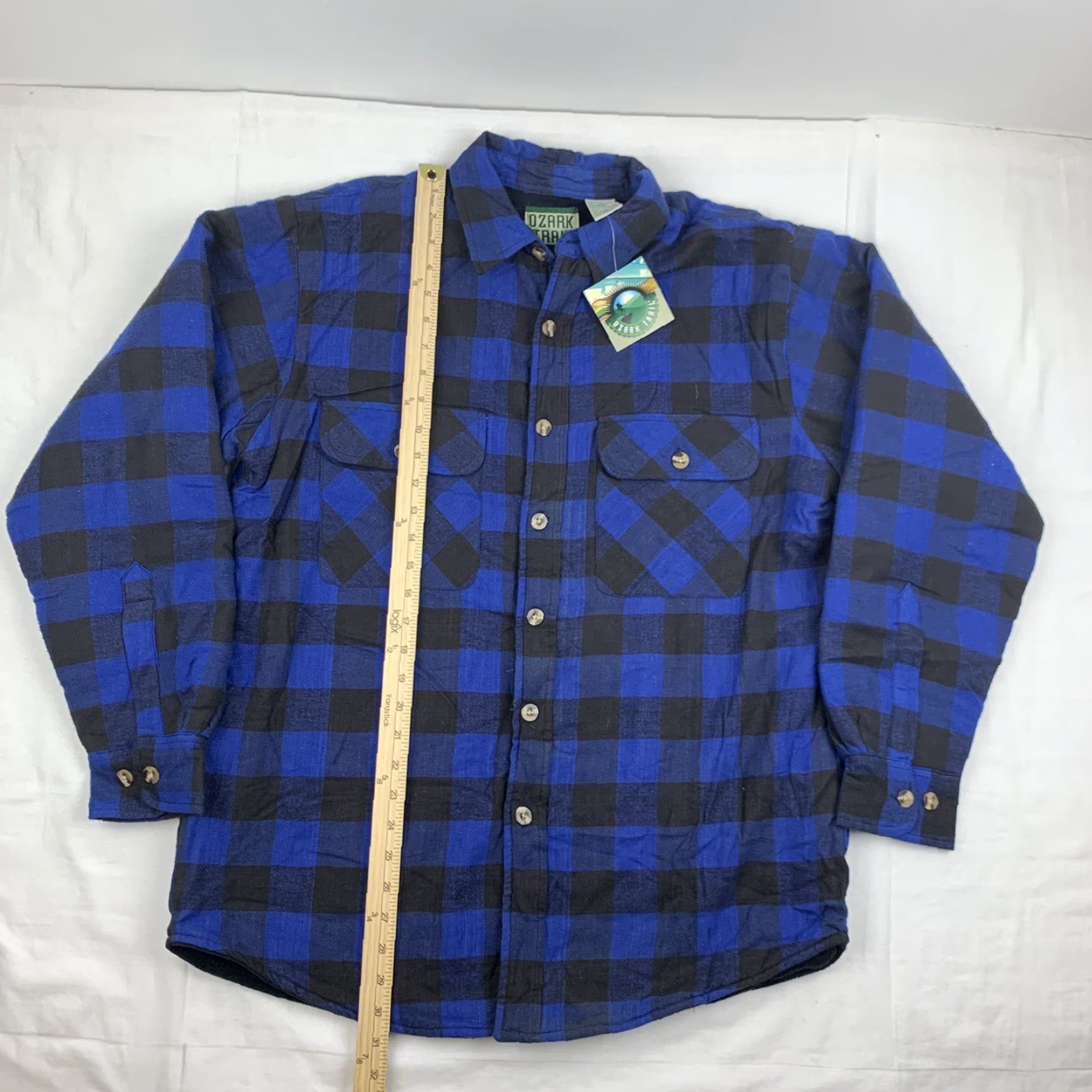 Vintage VINTAGE Ozark Trail Fleece Lined Flannel Shirt Mens Adult Medium Blue Plaid 90s Y2K Outdoor Casual Size US M / EU 48-50 / 2 - 5 Thumbnail
