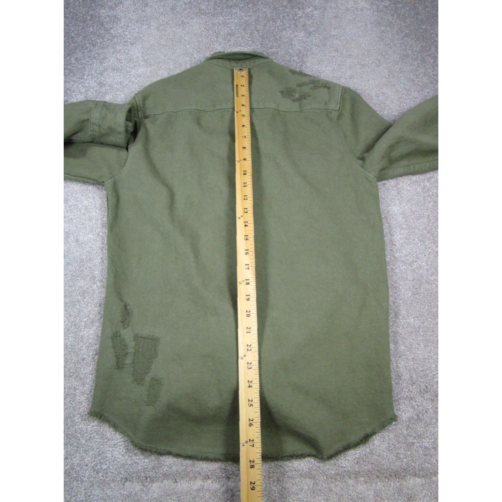 Zara Zara Jacket Womens Small Green Cotton Canvas Pleated Jacket Size S / US 4 / IT 40 - 7 Thumbnail