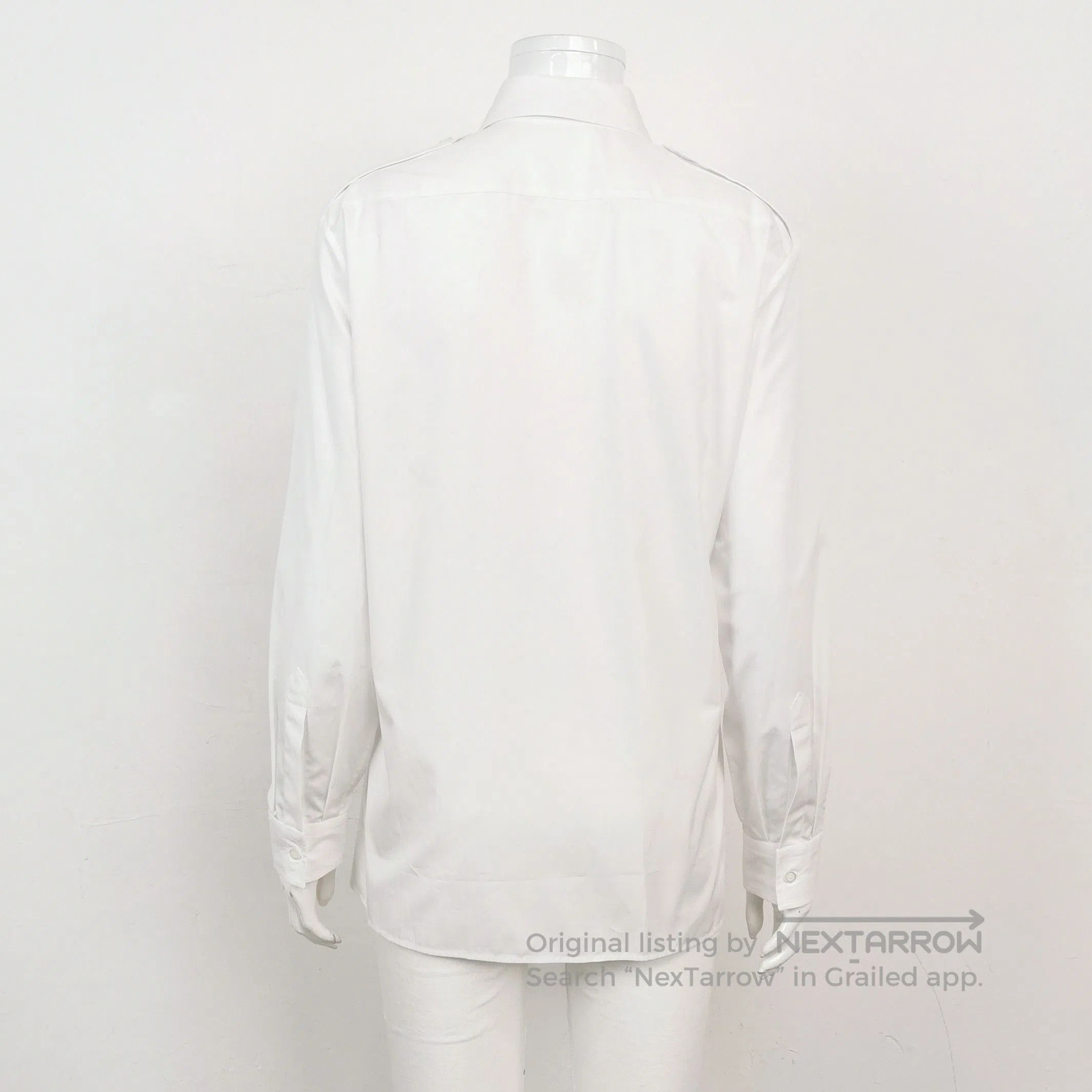 Prada Prada Cotton Long Sleeve Shirt with Tie . Size S / US 4 / IT 40 - 1 Thumbnail