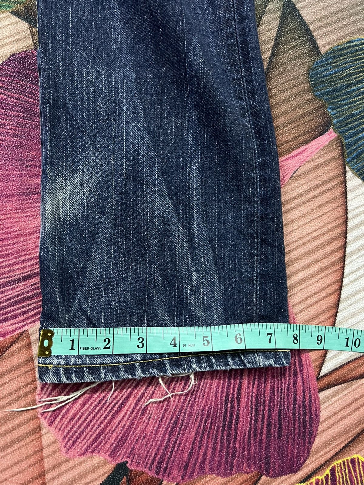 Edwin × Japanese Brand EDWIN 505zx SELVEDGE BUCKLE BACK DISTRESSED DENIM Size US 30 / EU 46 - 18 Thumbnail