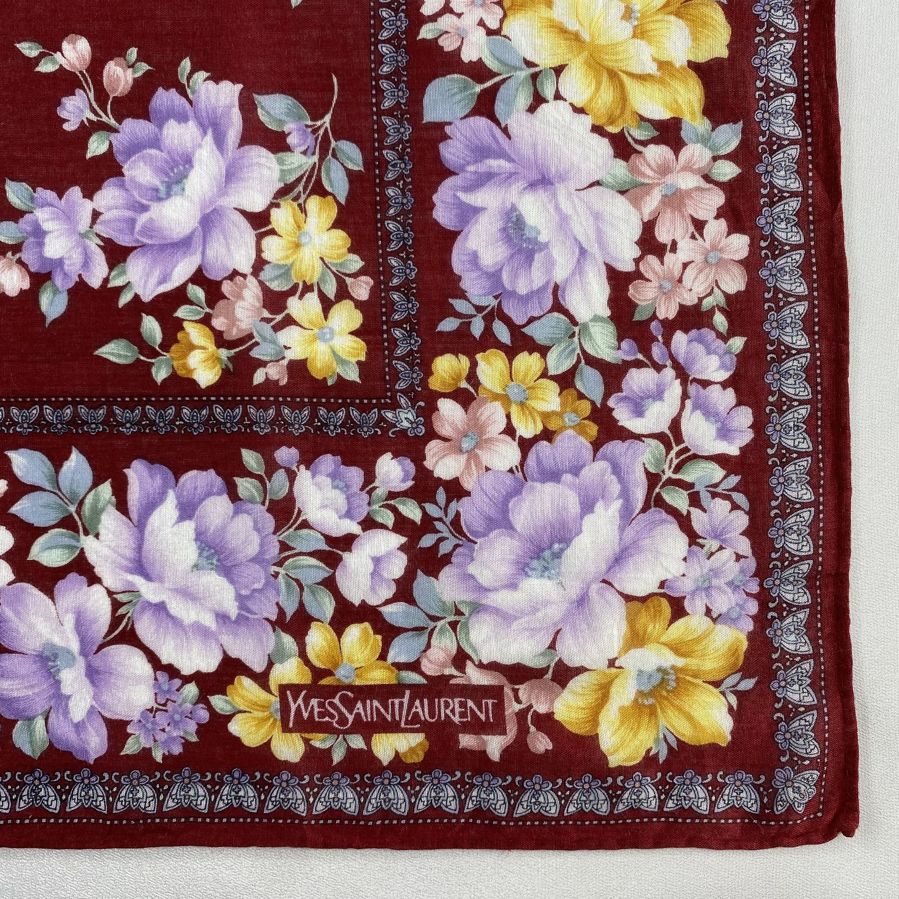 Vintage Yves Saint Laurent Handkerchief / Neckerchief-P1444 Size ONE SIZE - 3 Thumbnail