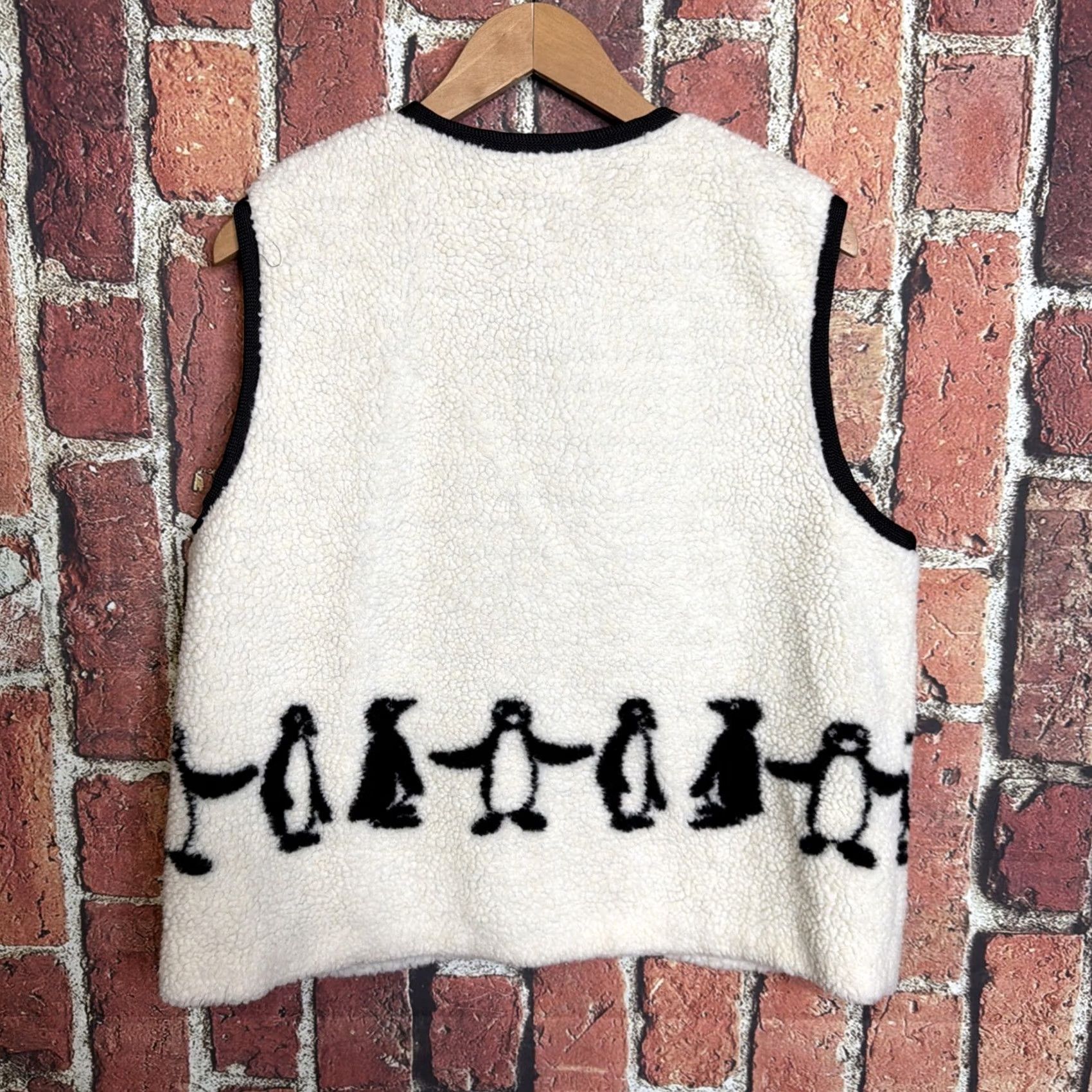 Orvis VINTAGE Orvis Sweater Vest Fleece Wool Pend Penguin White Large L Mens""" Size US L / EU 52-54 / 3 - 3 Thumbnail