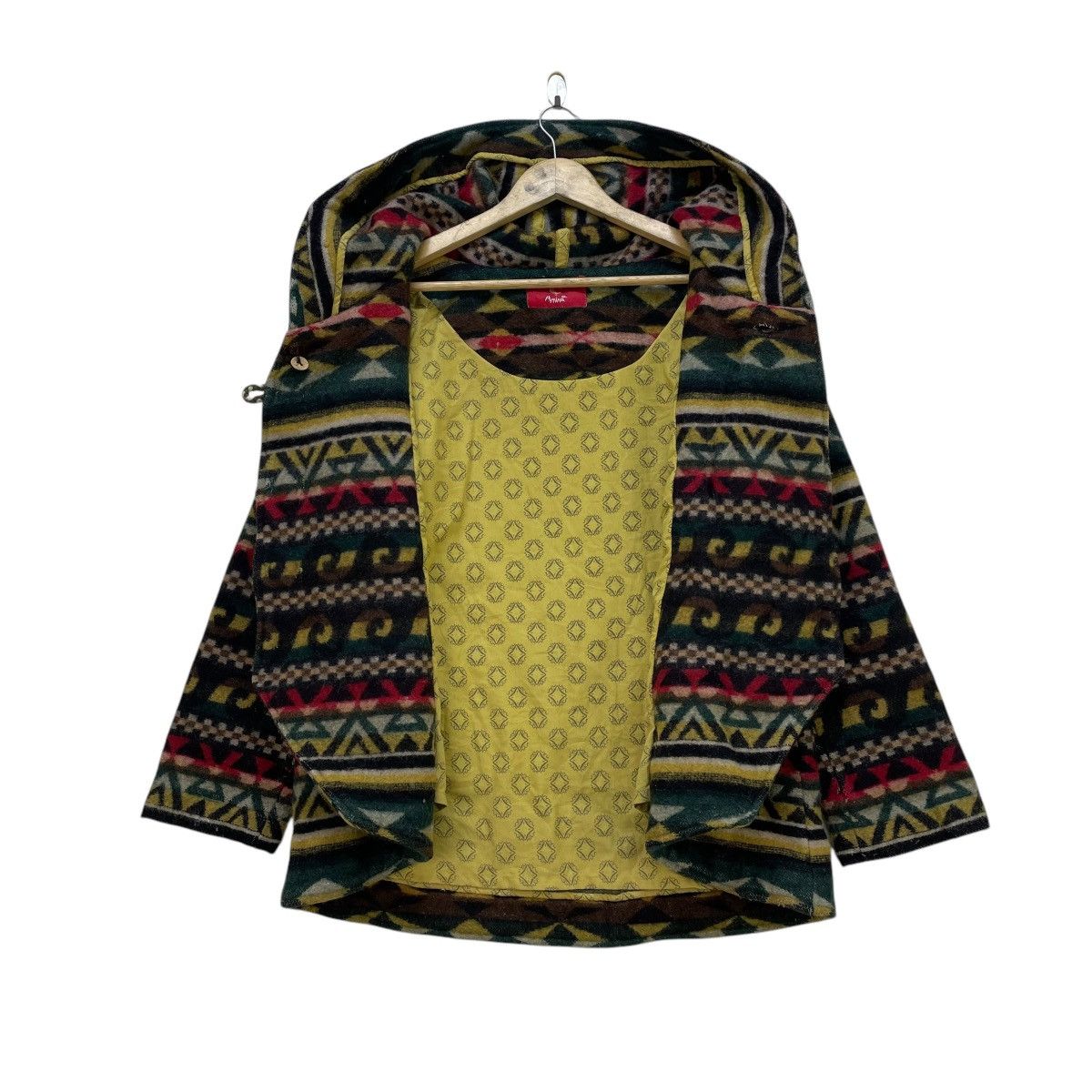 Japanese Brand × Native 💥Vintage 90s Amina Navajo Native Hooded Jacket Size M / US 6-8 / IT 42-44 - 3 Thumbnail