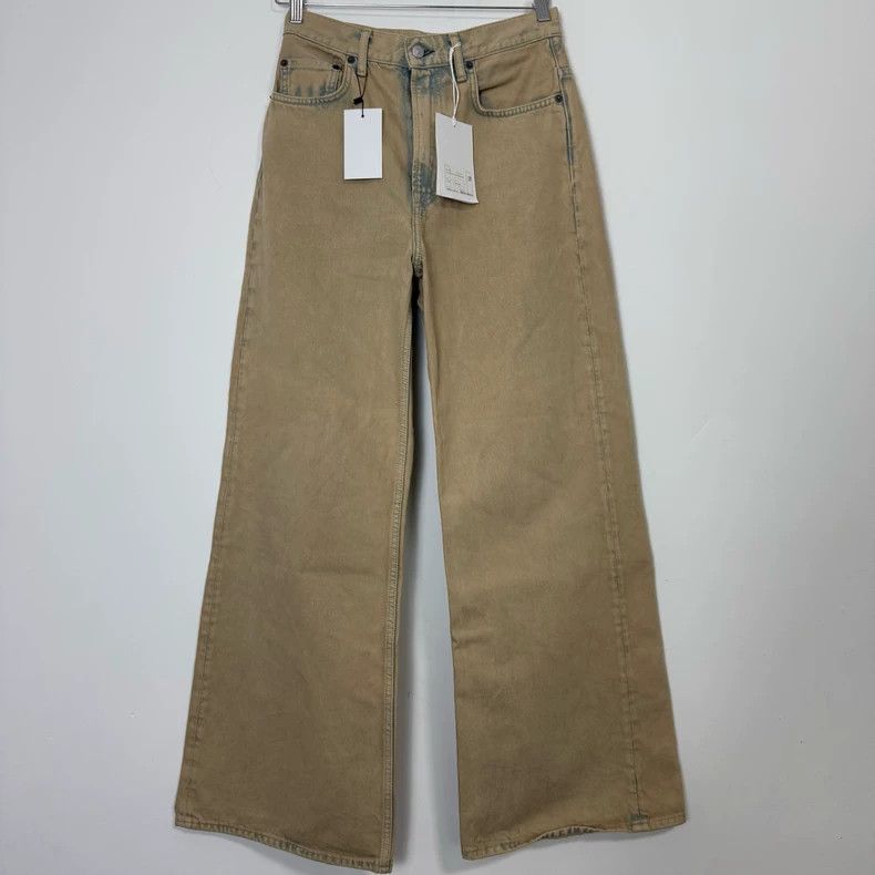 Acne Studios Acne Studios Sand-colored mud-dyed casual high-waisted wid Size US 27 - 1 Thumbnail