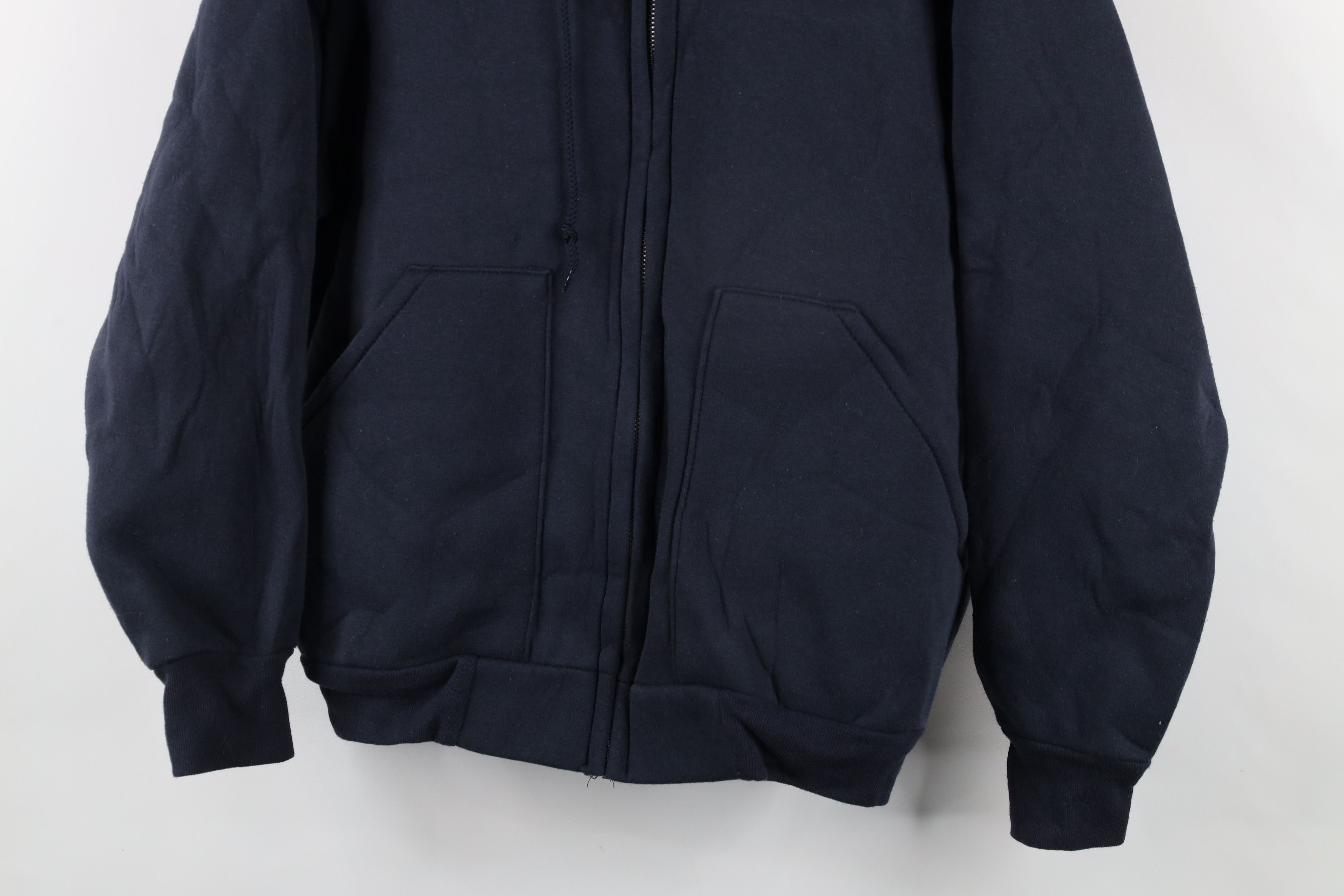 Vintage Vintage 90s Streetwear Flocked Fleece Full Zip Hoodie USA Size US S / EU 44-46 / 1 - 3 Thumbnail