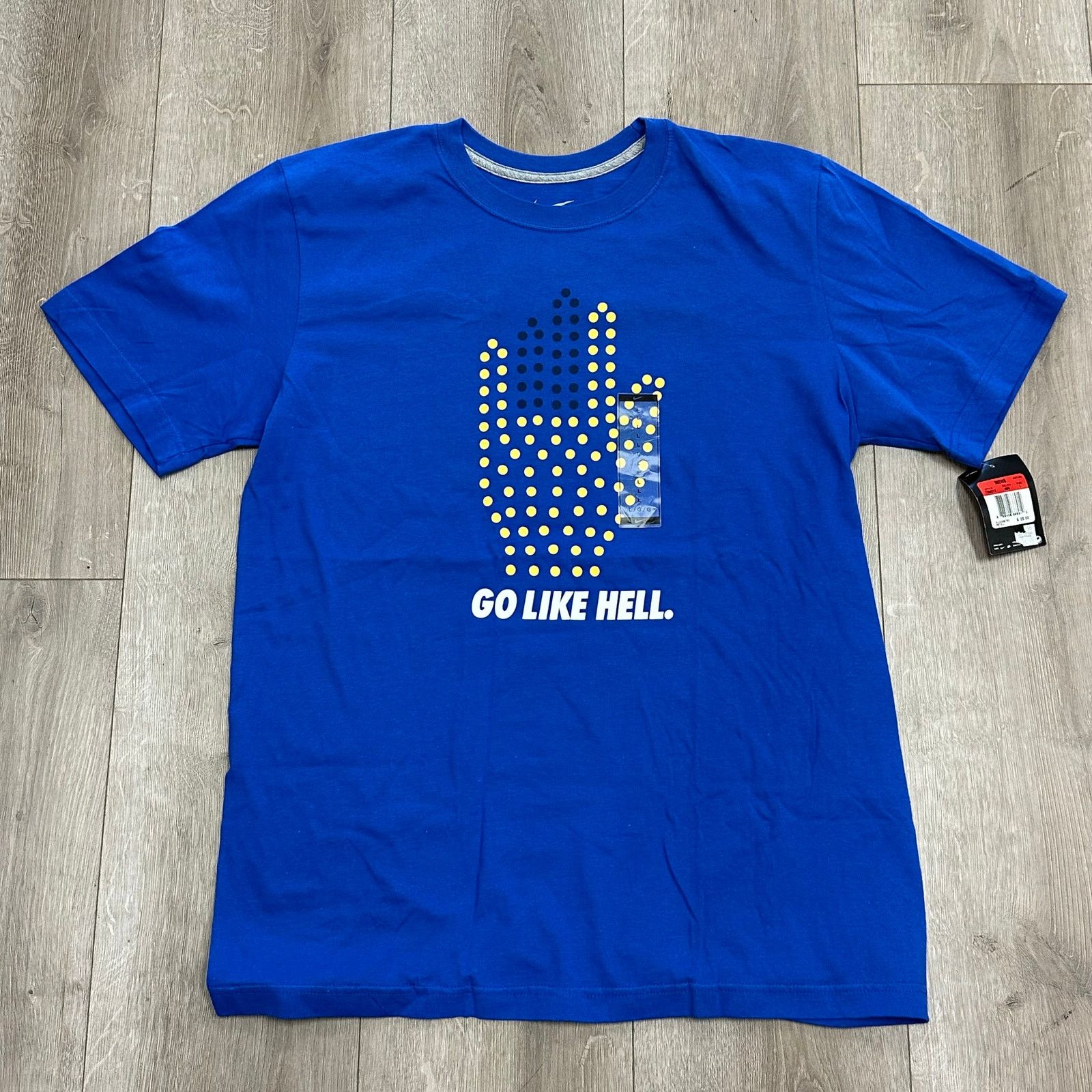 Nike New Nike Go Like Hell graphic tee t Shirt Blue size Large L Size US L / EU 52-54 / 3 - 1 Thumbnail