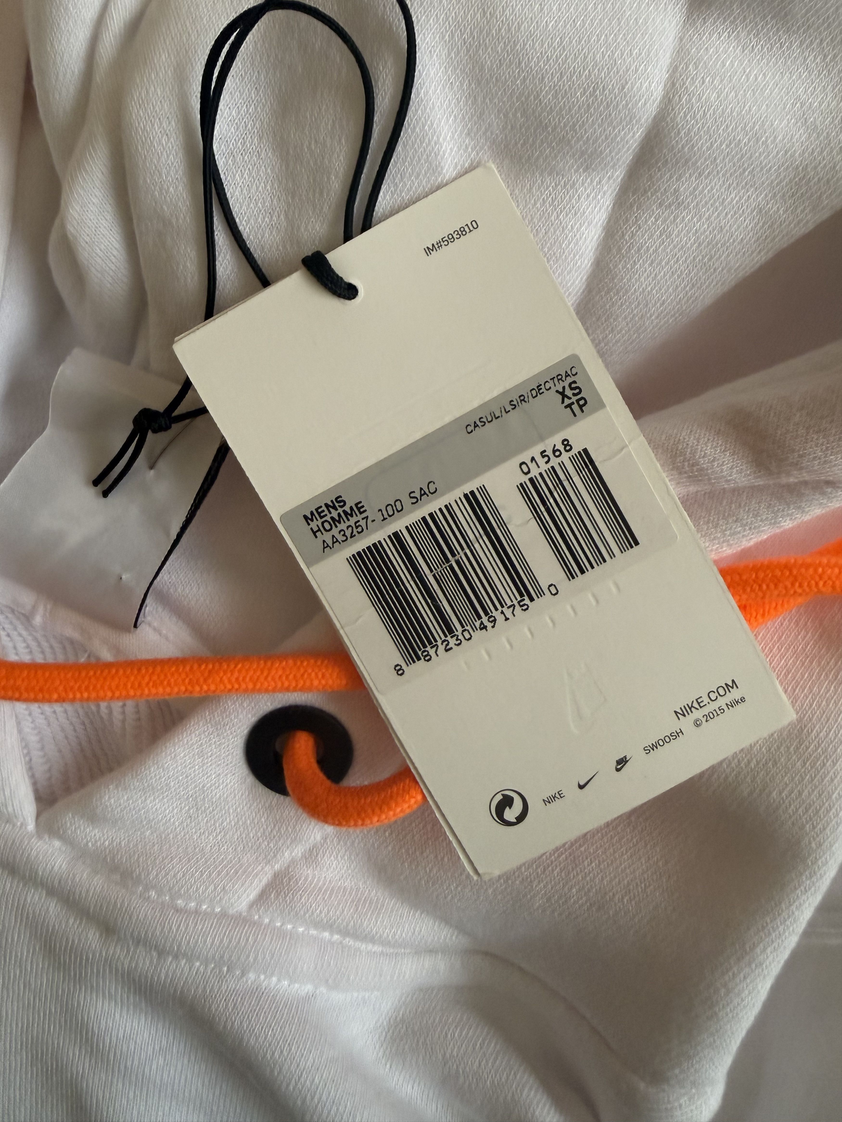 Nike × Off-White "Football, Mon Amour" White Hoodie Mercurial NRG S/S 18 Size US XS / EU 42 / 0 - 5 Thumbnail