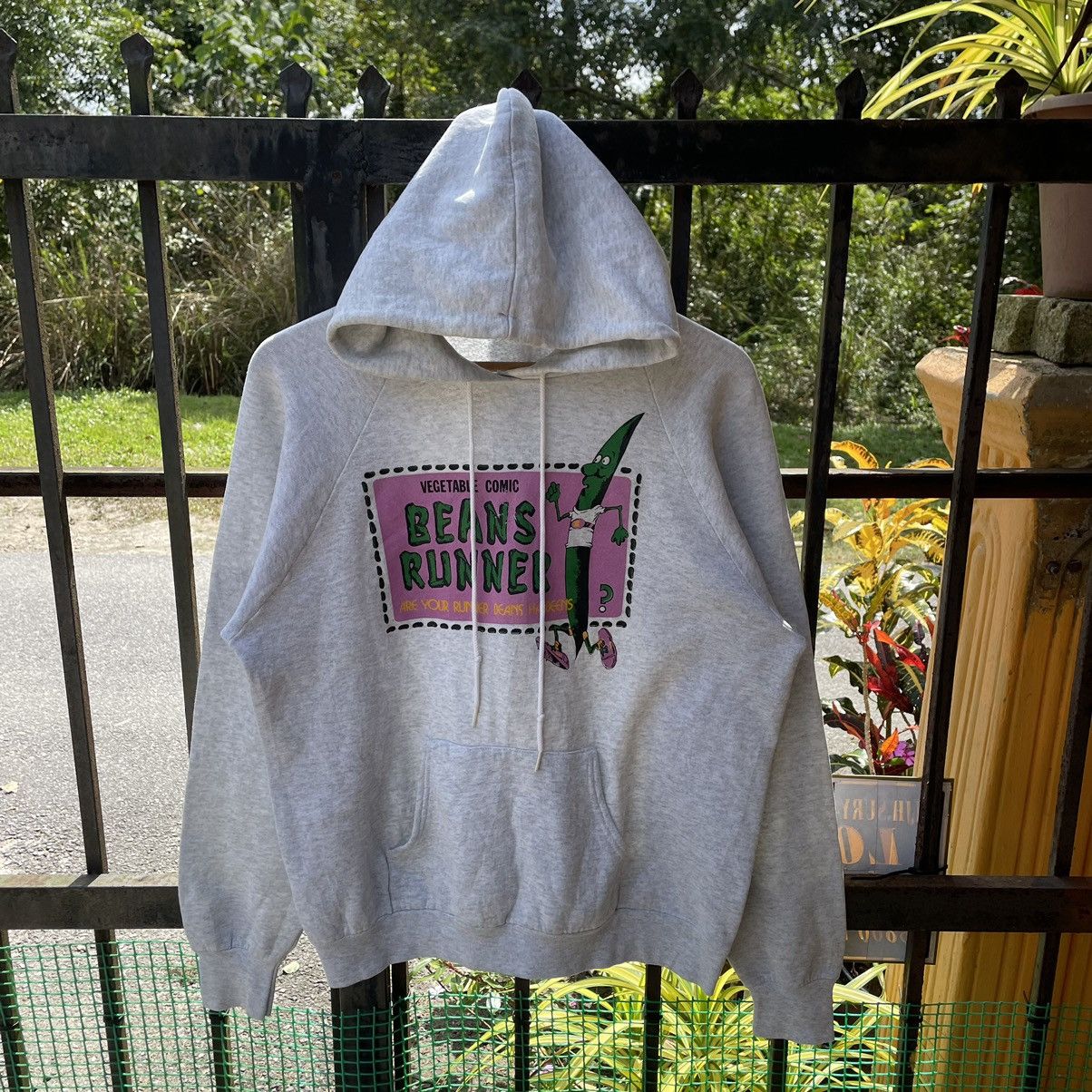 Fruit Of The Loom × Vintage 🔥Vintage Beams Runner Vegetables Comic Pullover Hoodie Size US M / EU 48-50 / 2 - 1 Thumbnail