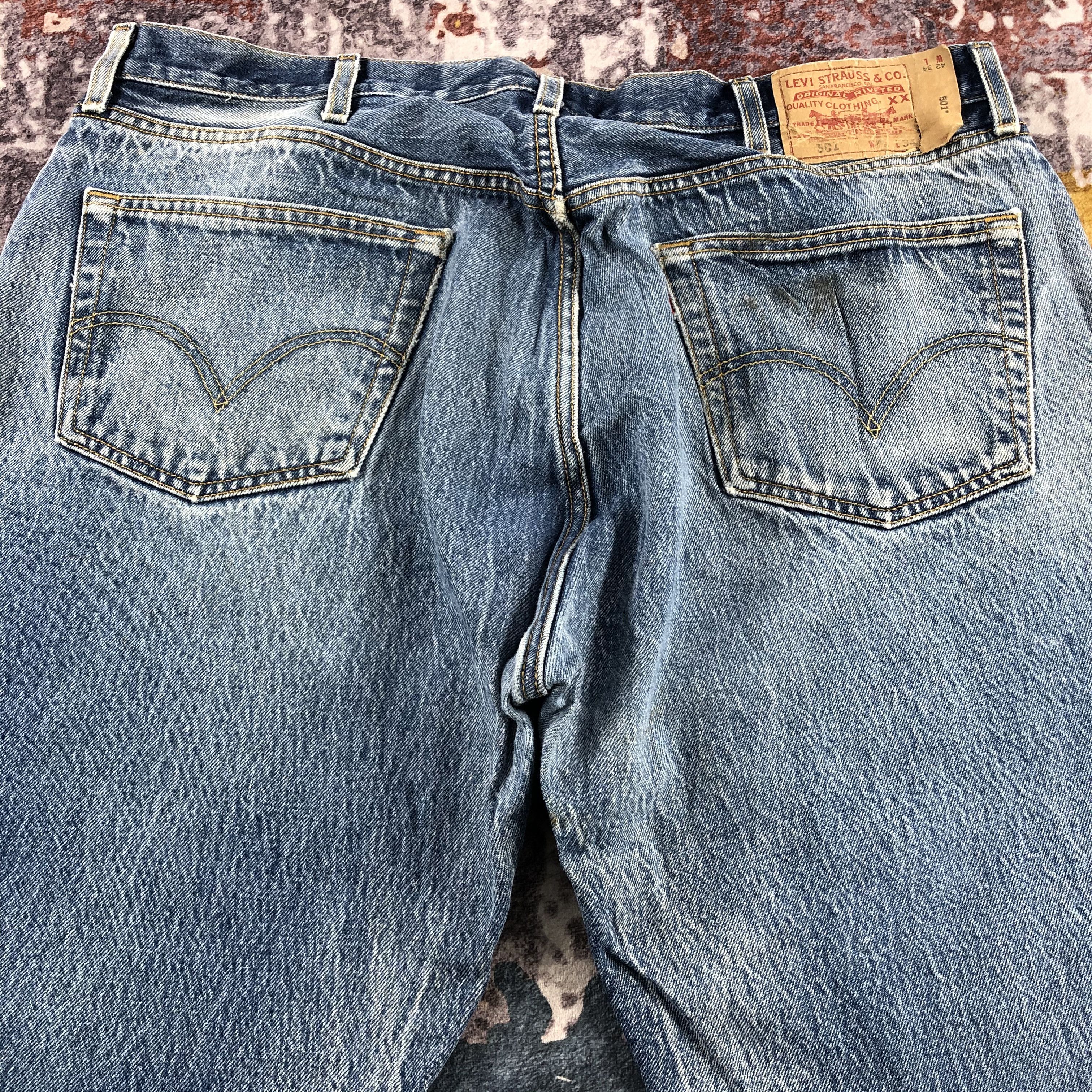 Levi's × Vintage Vintage Blue Wash Levis 501 Jeans-JM3025 Size US 40 / EU 56 - 5 Thumbnail