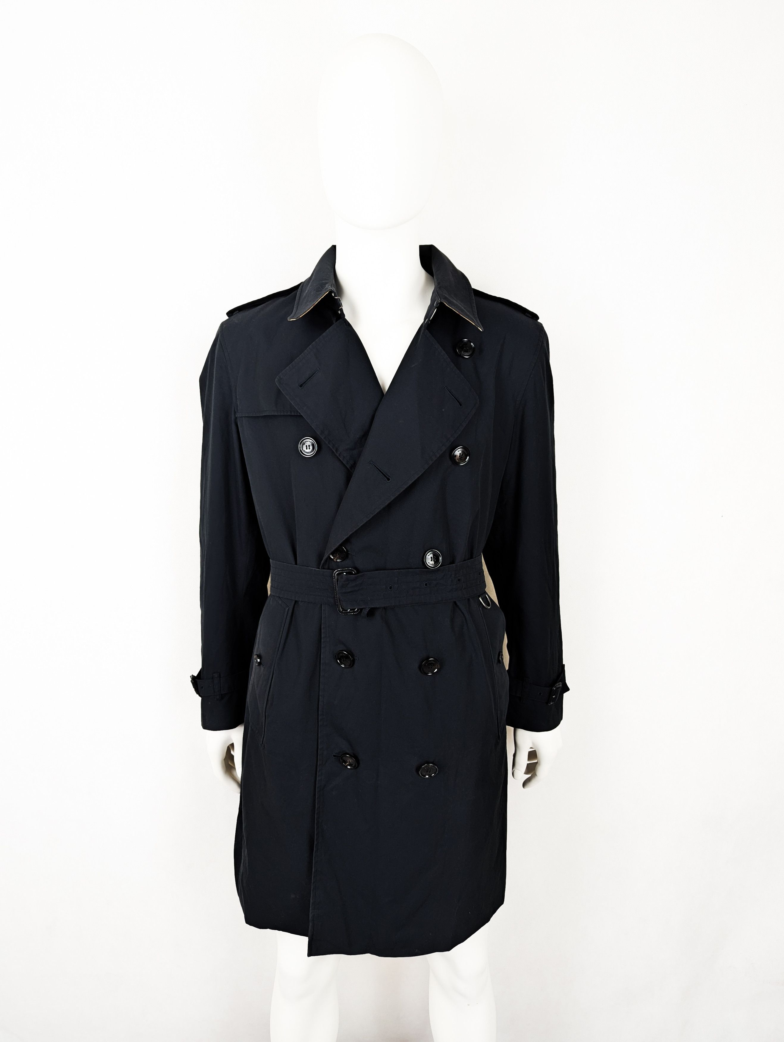 Burberry Burberry black nova check trench coat 54 L Size US L / EU 52-54 / 3 - 8 Thumbnail