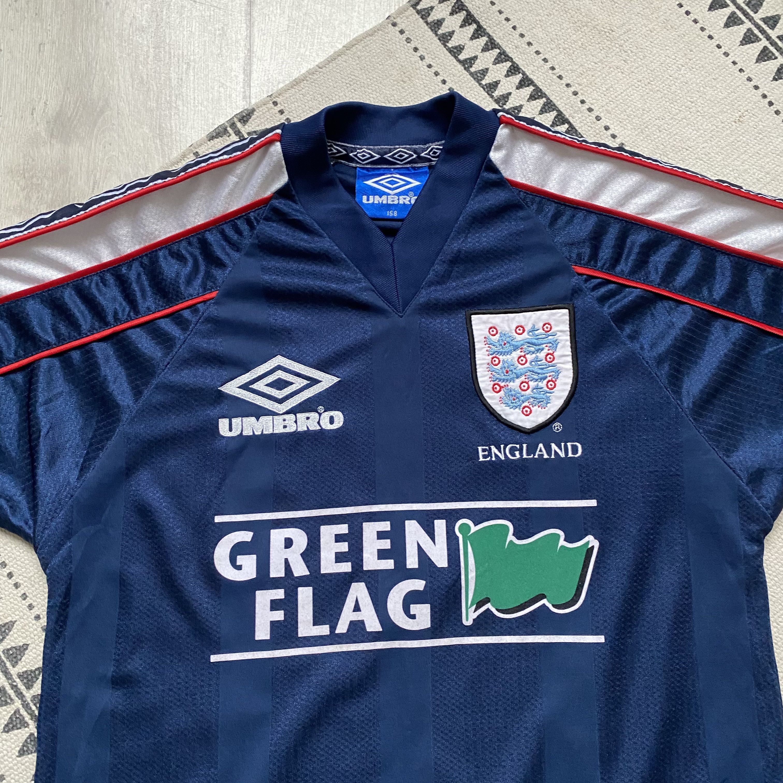 Umbro Vintage 90s Umbro England Soccer jersey Boys Green Flag Size US XXS / EU 40 - 3 Thumbnail