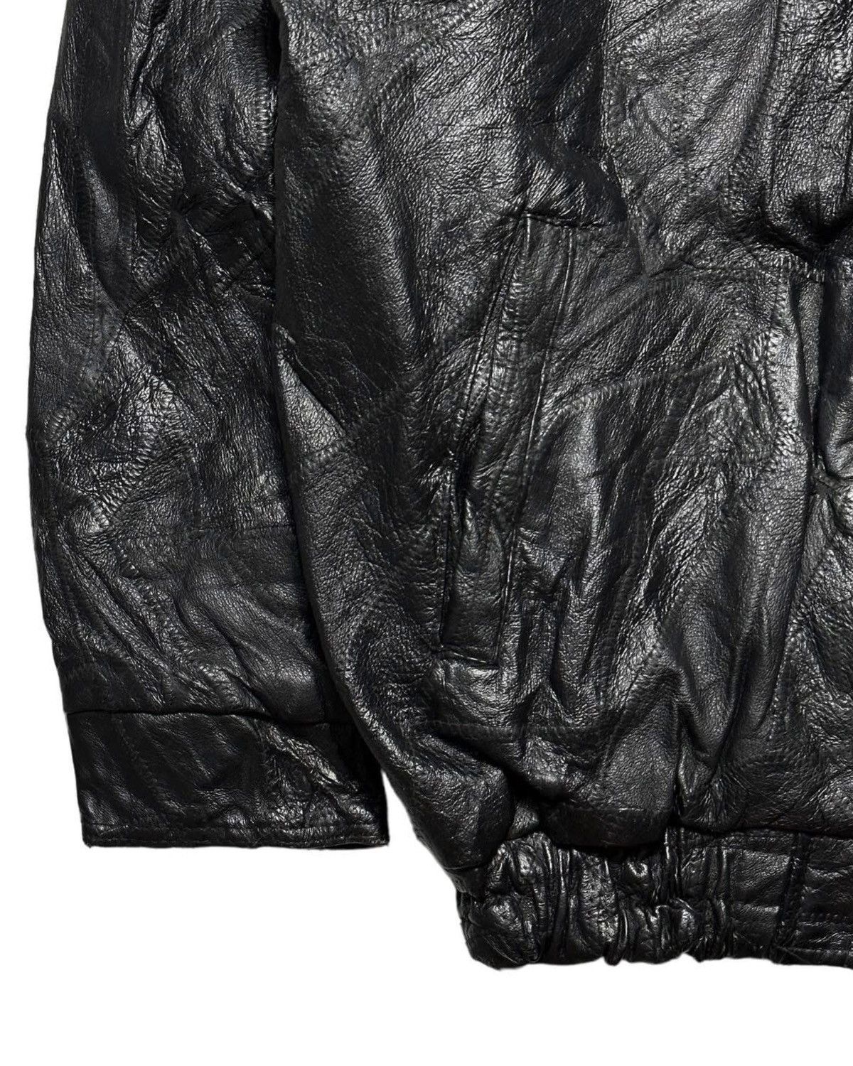 Vintage 2000S ITALIAN STONE DESIGN NAVARRE LEATHER PATCHWORK JACKET Size US XL / EU 56 / 4 - 3 Thumbnail