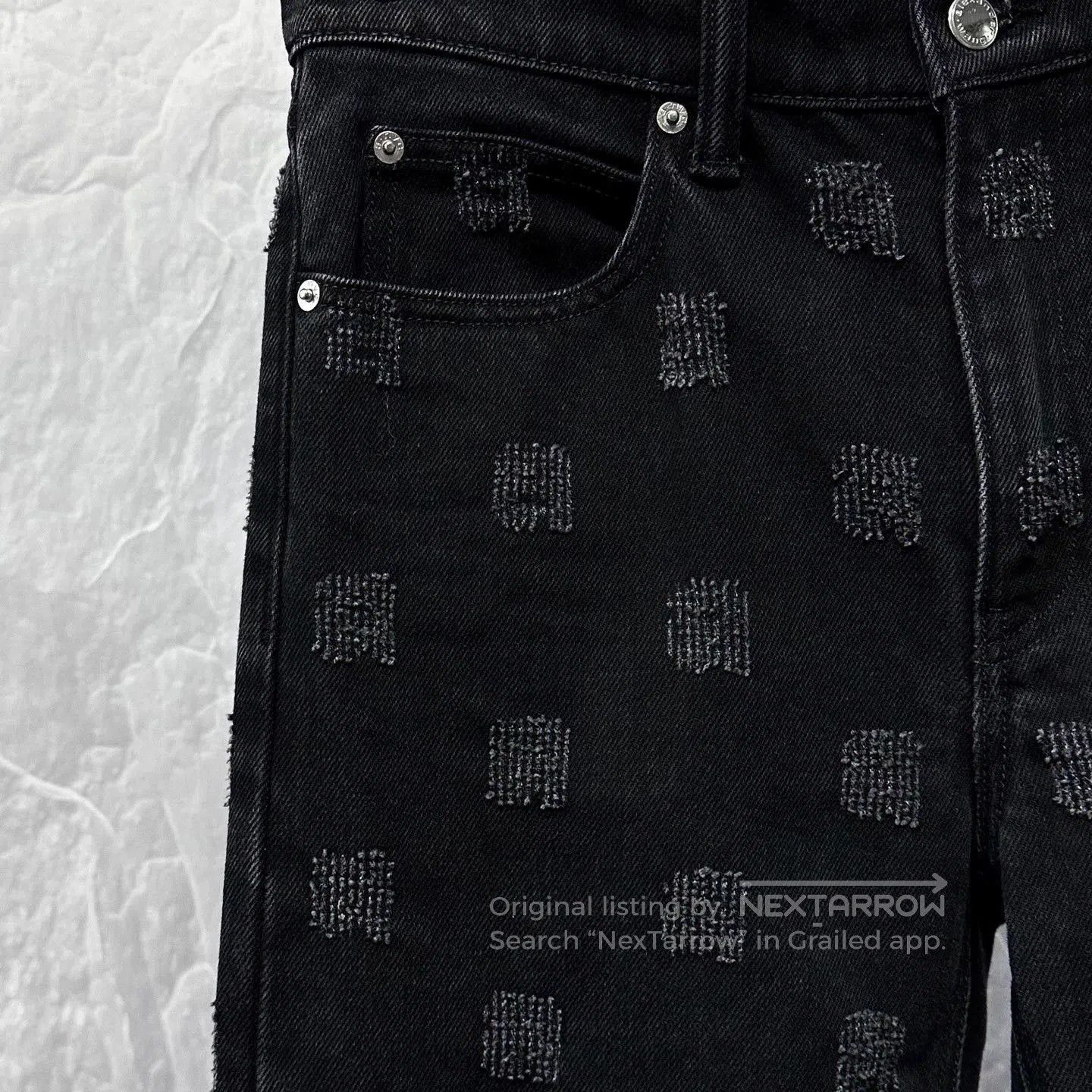 Alexander Wang alexander wang distressed leather patch denim pants. Size US 26 / EU 42 - 3 Thumbnail