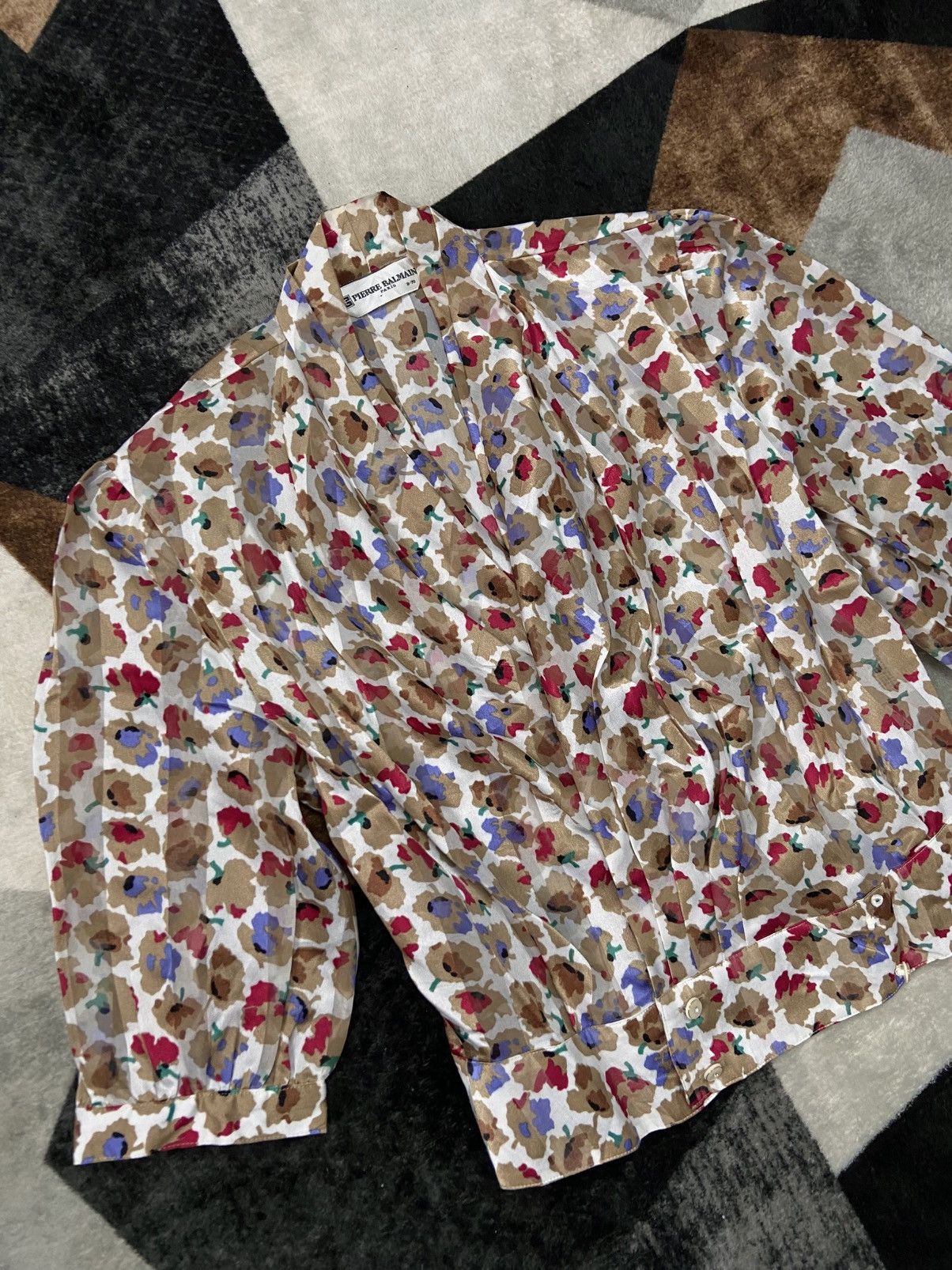 Pierre Balmain 80s Pierre Balmain Wrap Blouse Parisian Sophistication Size S / US 4 / IT 40 - 4 Thumbnail