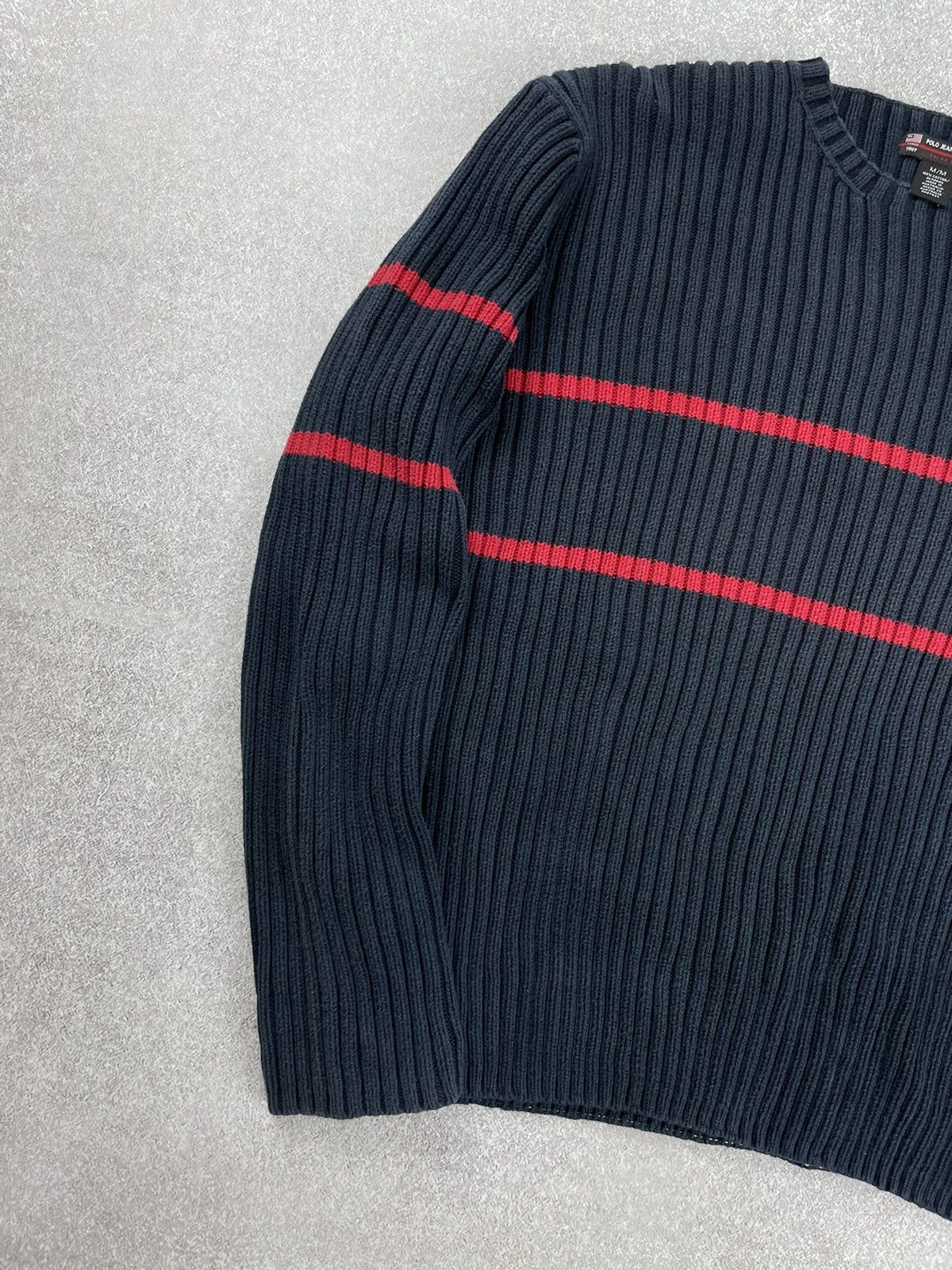Polo Ralph Lauren × Ralph Lauren × Vintage Vintage Polo Jeans Company Ralph Lauren USA Flag Sweater Size US M / EU 48-50 / 2 - 3 Thumbnail
