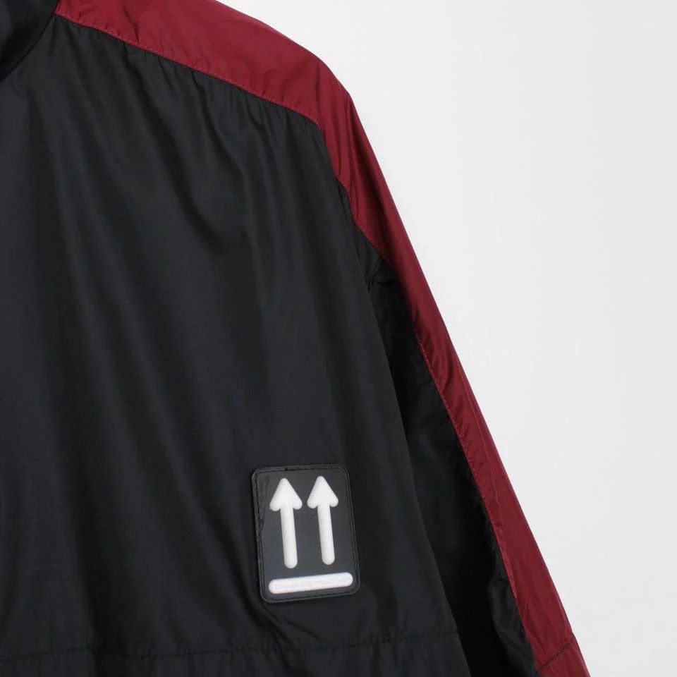 Off-White o1y0225 Turtleneck Jacket in Burgundy/Black Size US XXS / EU 40 - 3 Thumbnail