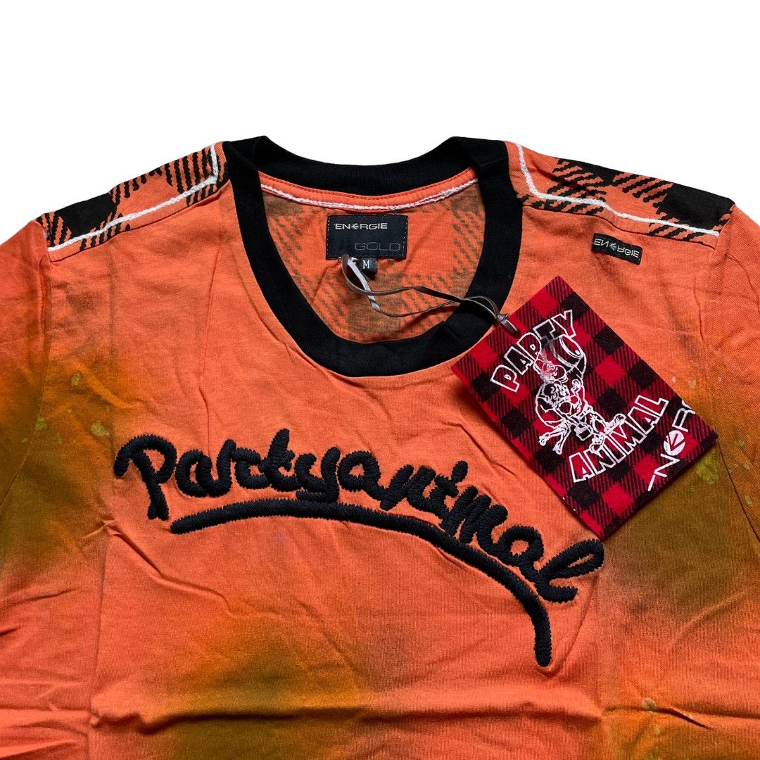 Energie × Miss Sixty NOS Energie Gold Party Animal Embroidery Short Sleeves Size M / US 6-8 / IT 42-44 - 2 Thumbnail