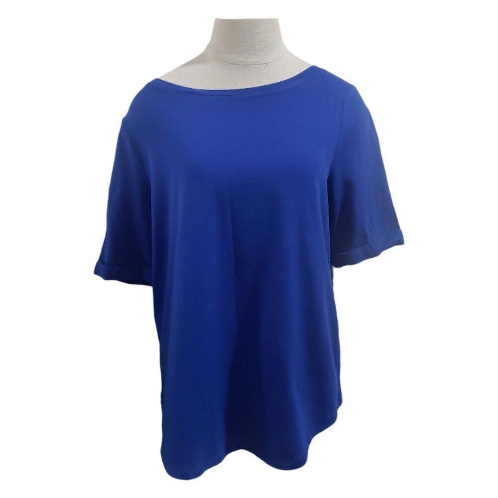 Chicos CT1807 Chico's Royal Blue Short Sleeve T-Shirt M Size M / US 6-8 / IT 42-44 - 1 Thumbnail