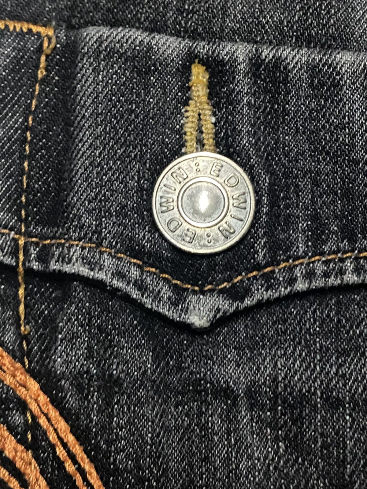 Edwin Japanese Edwin Xv Black Denim Buckle Back Loose Jeans Size US 30 / EU 46 - 13 Thumbnail